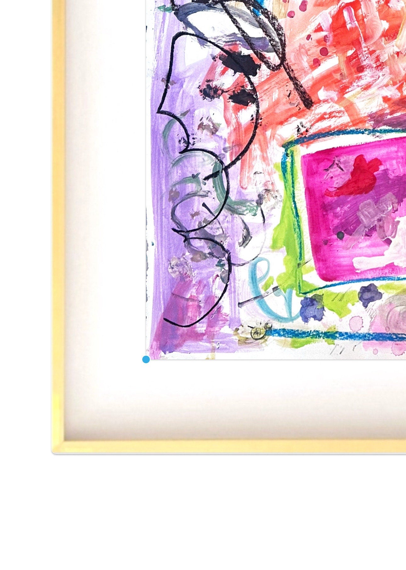 Large Original Abstract Mixed Media Painting on Paper, 18x24, Abstract Artwork, Original Art, Pink, Multi Color