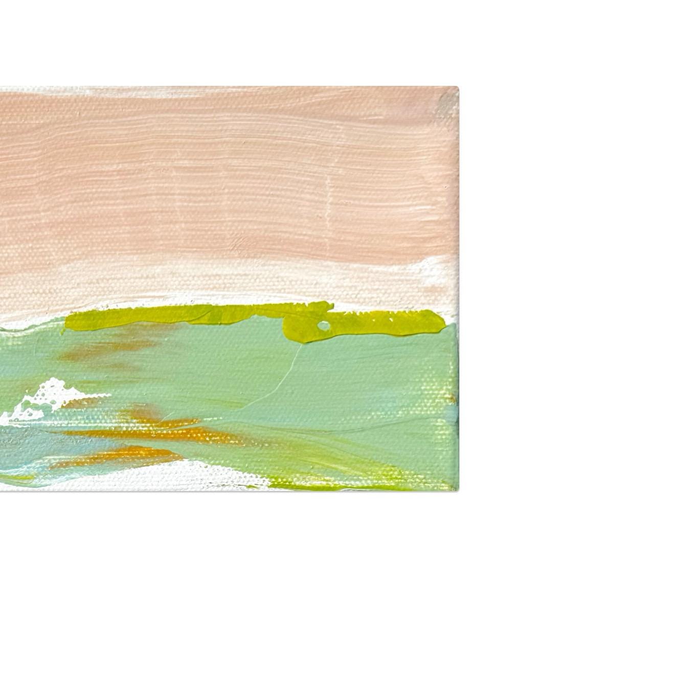 Original Abstract Mixed Media Landscape Painting on Streched Canvas, Abstract Artwork, Small Landscape, Abstract Art
