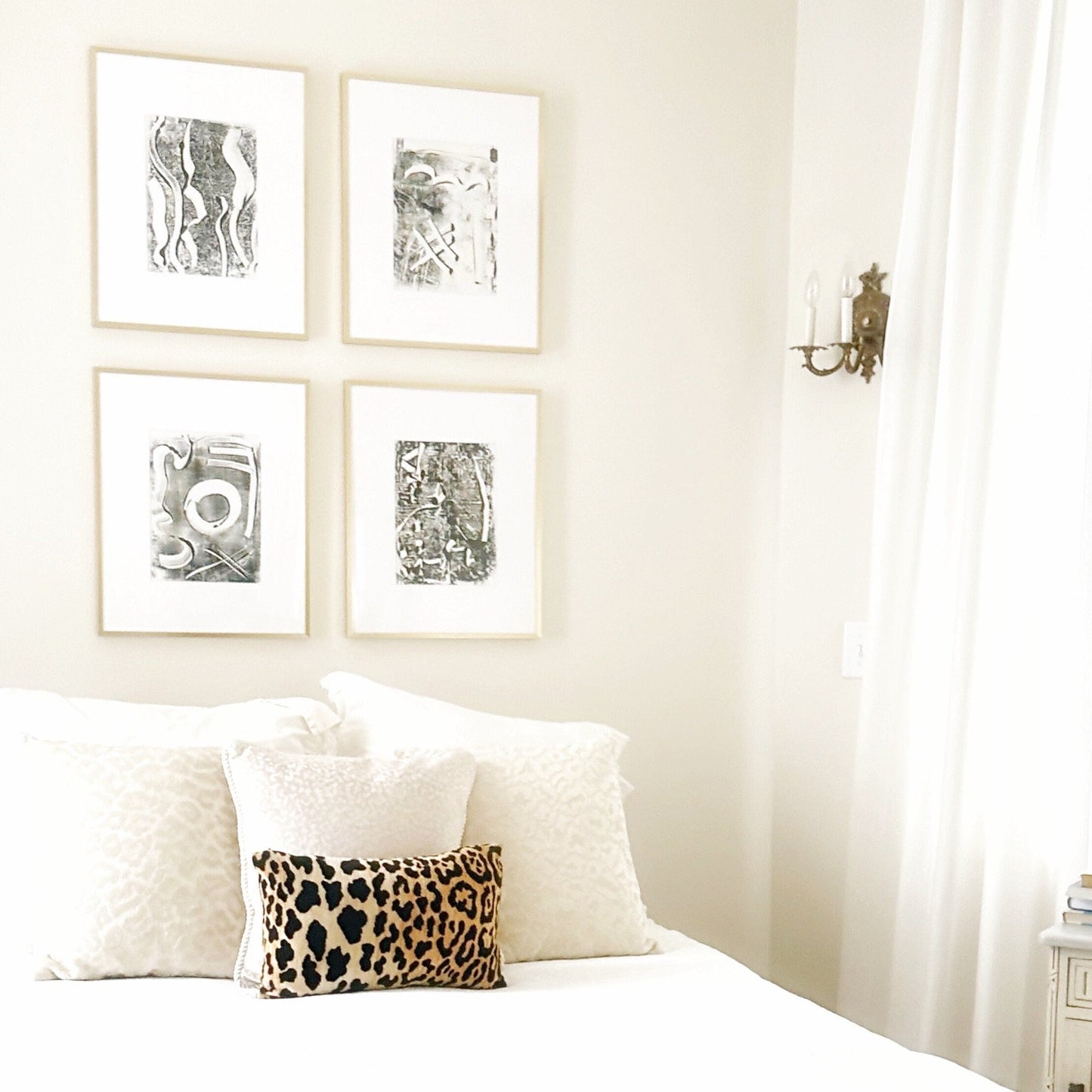 Original Abstract Artwork Giclee Print, Black & White Monoprints; Size 9”x12”, Gallery Wall Art, Abstract Art Print Set, Minimalist Art