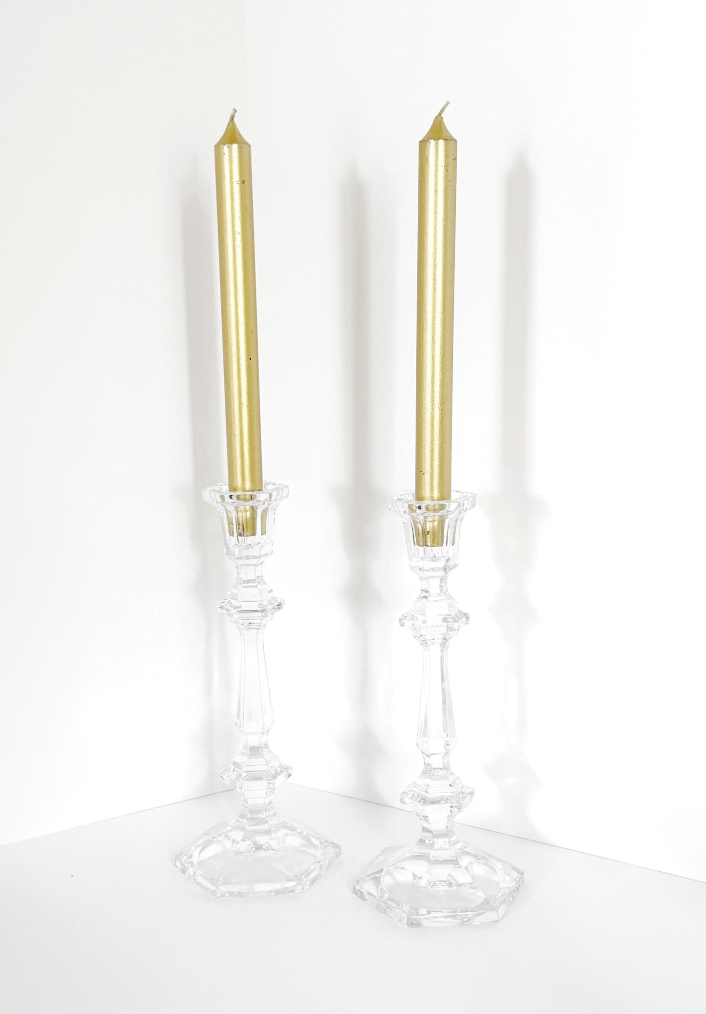 Pair of Crystal Candlestick Holders