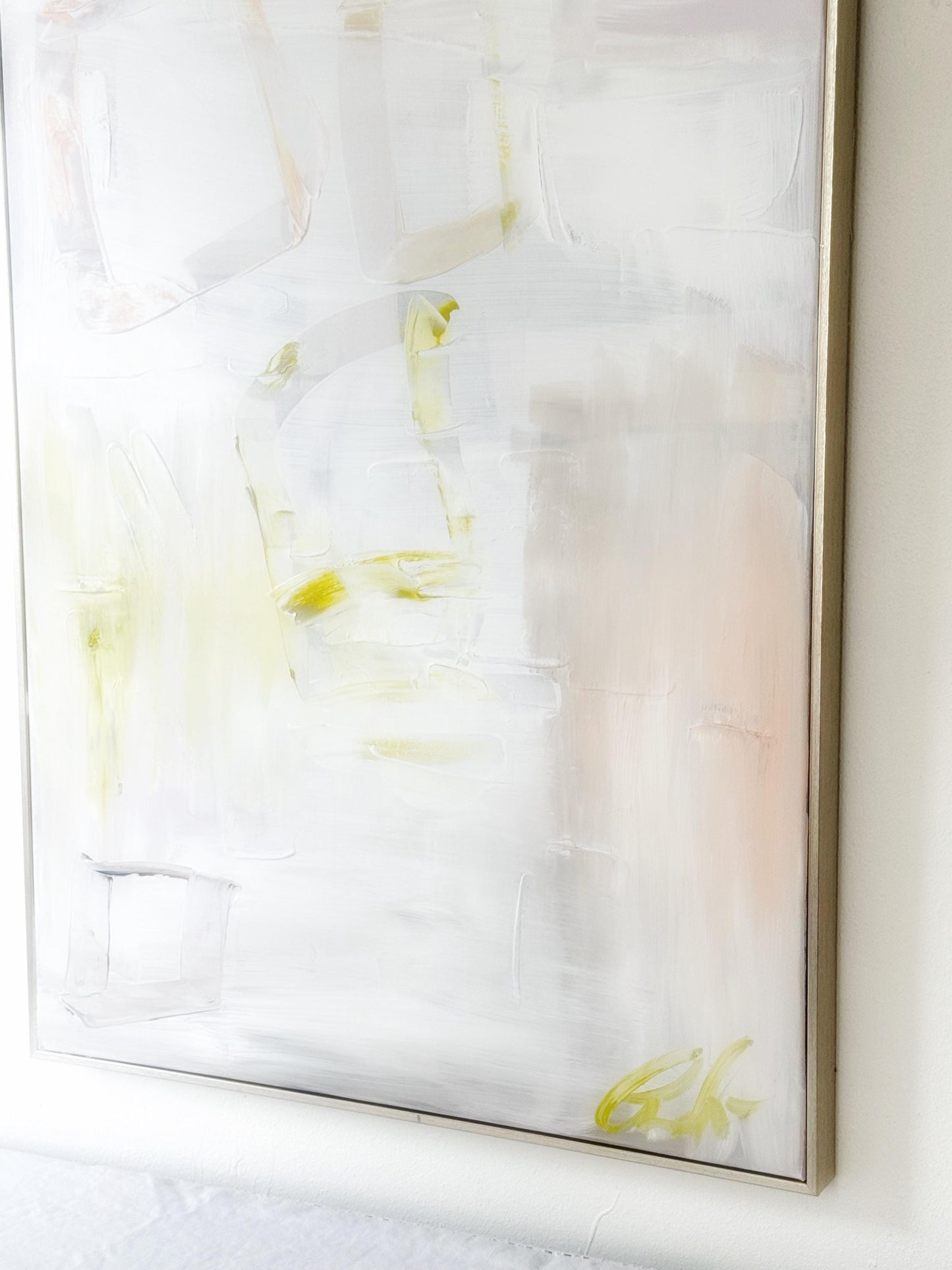 Original Abstract Mixed Media Painting on Canvas, Size 24”x30”, Neutral Artwork, Pastel Artwork, Large Canvas Artwork