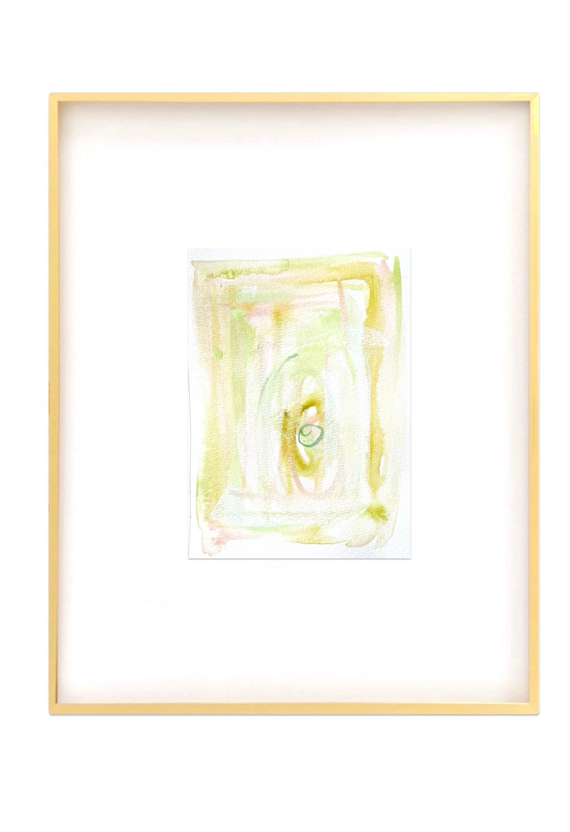 Abstract Watercolor Painting, Set of 3, 5"x7”, White Mat 11”x14”, Abstract Wall Art, Original Watercolor Painting, Turquoise, Pink, Pastel
