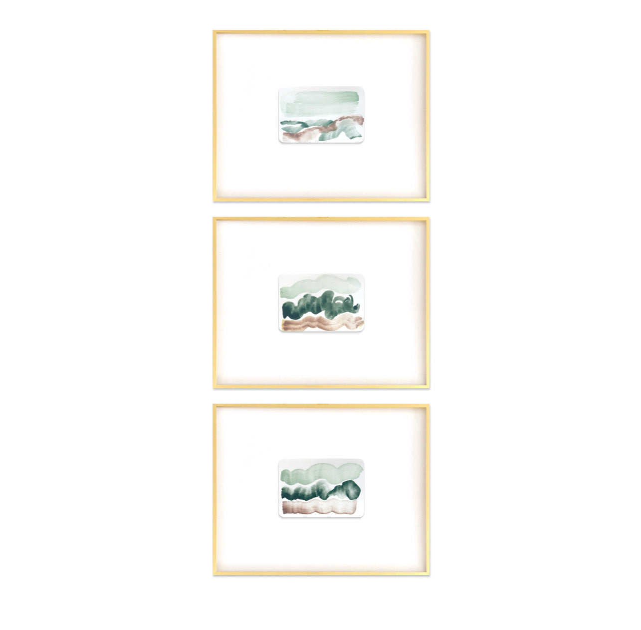 Original Abstract Watercolor Paintings on Paper, 4x6