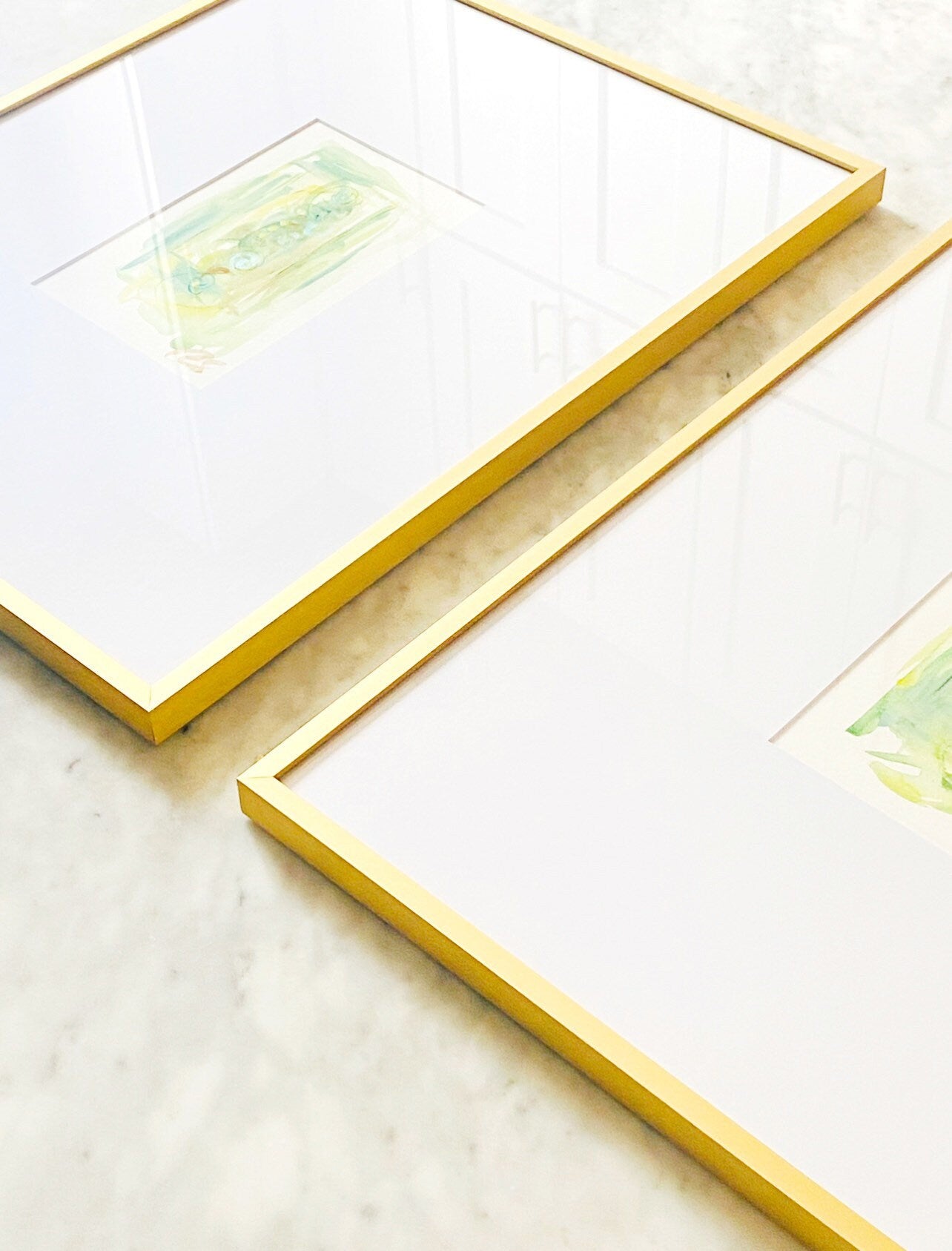 Original Abstract Mixed Media Painting, Set of 2, Abstract Wall Art, 5”x7” (Mat size 11”x14”), Neutral Artwork, Artwork for Interior Design