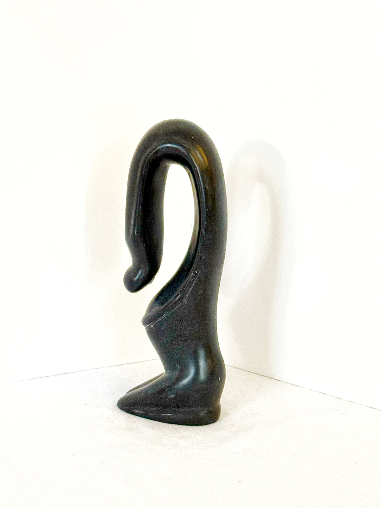 Vintage Black Marble Figure Sculpture