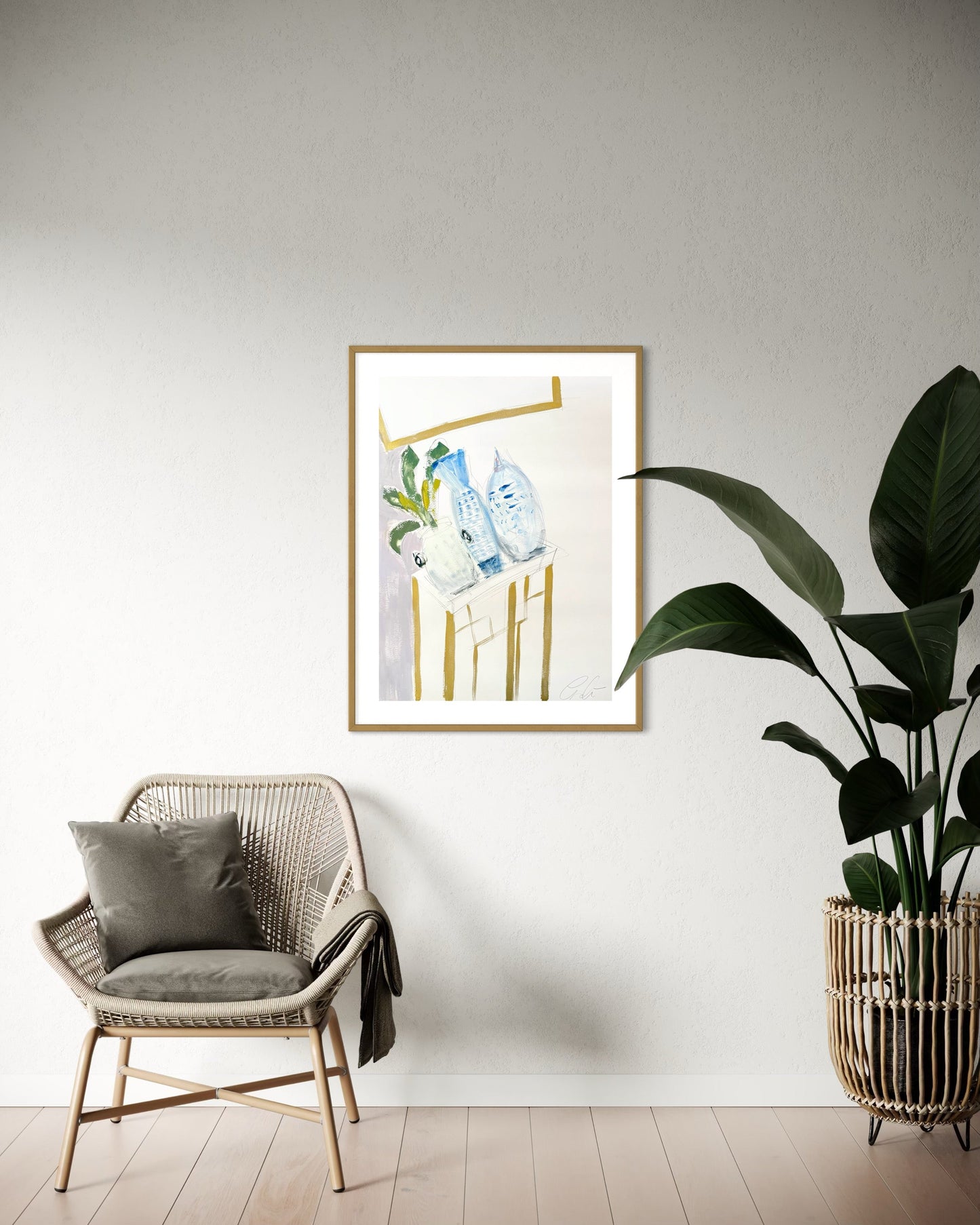 Original Abstract Oil Painting on Paper