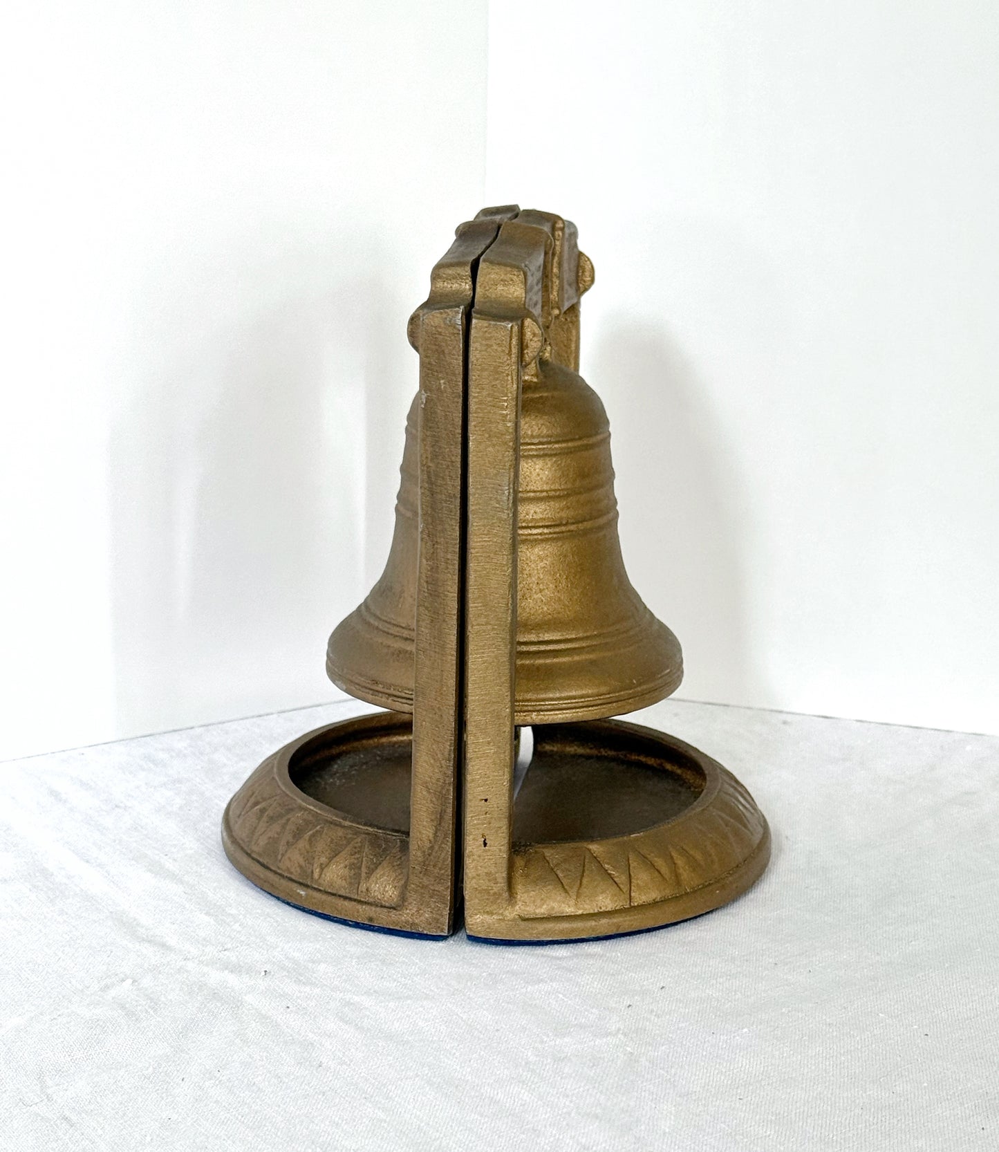 Vintage Brass Bell Shaped Bookends