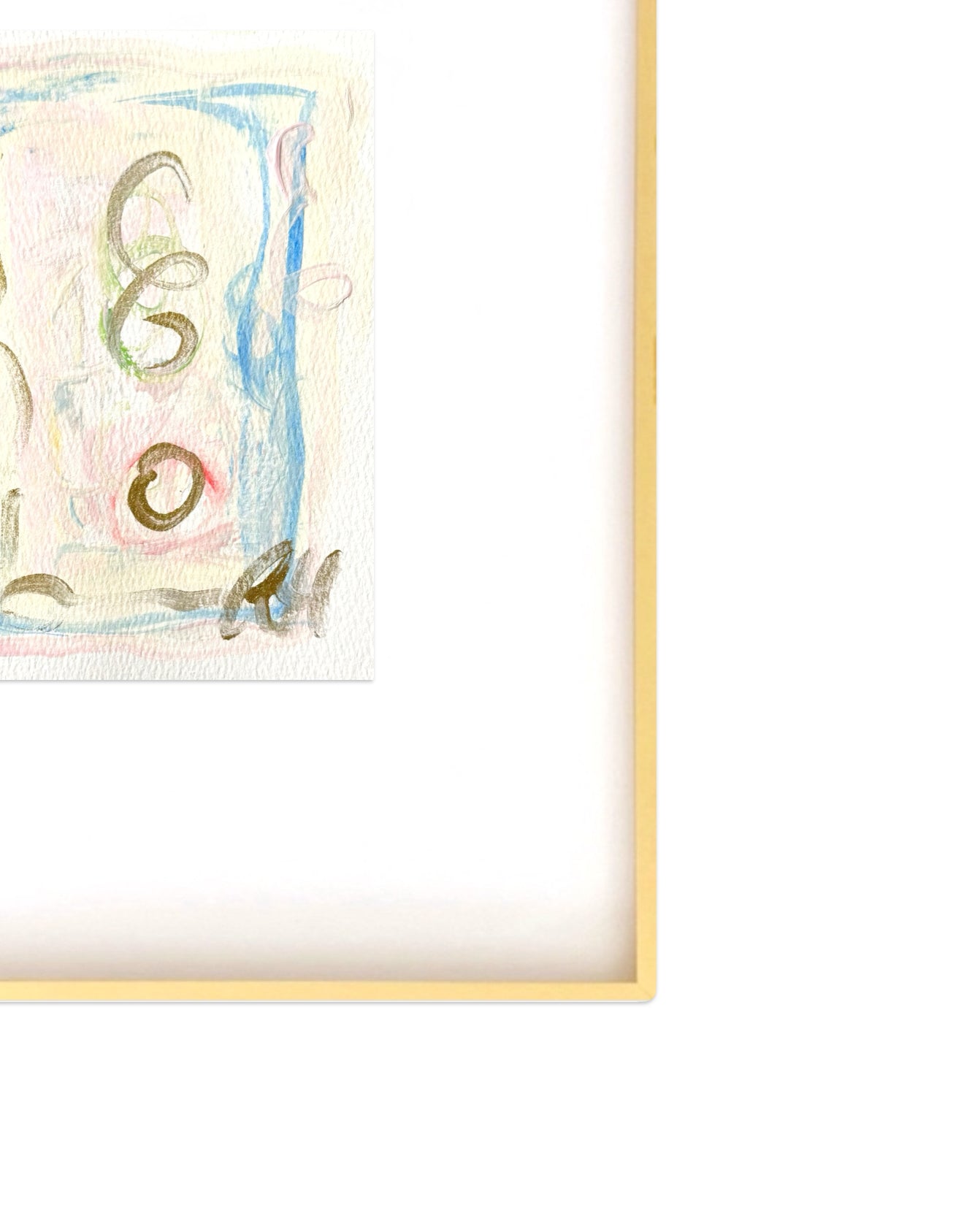 Original Abstract Watercolor Paintings, Pair of 5x7, Abstract Artwork, Pink, Blue