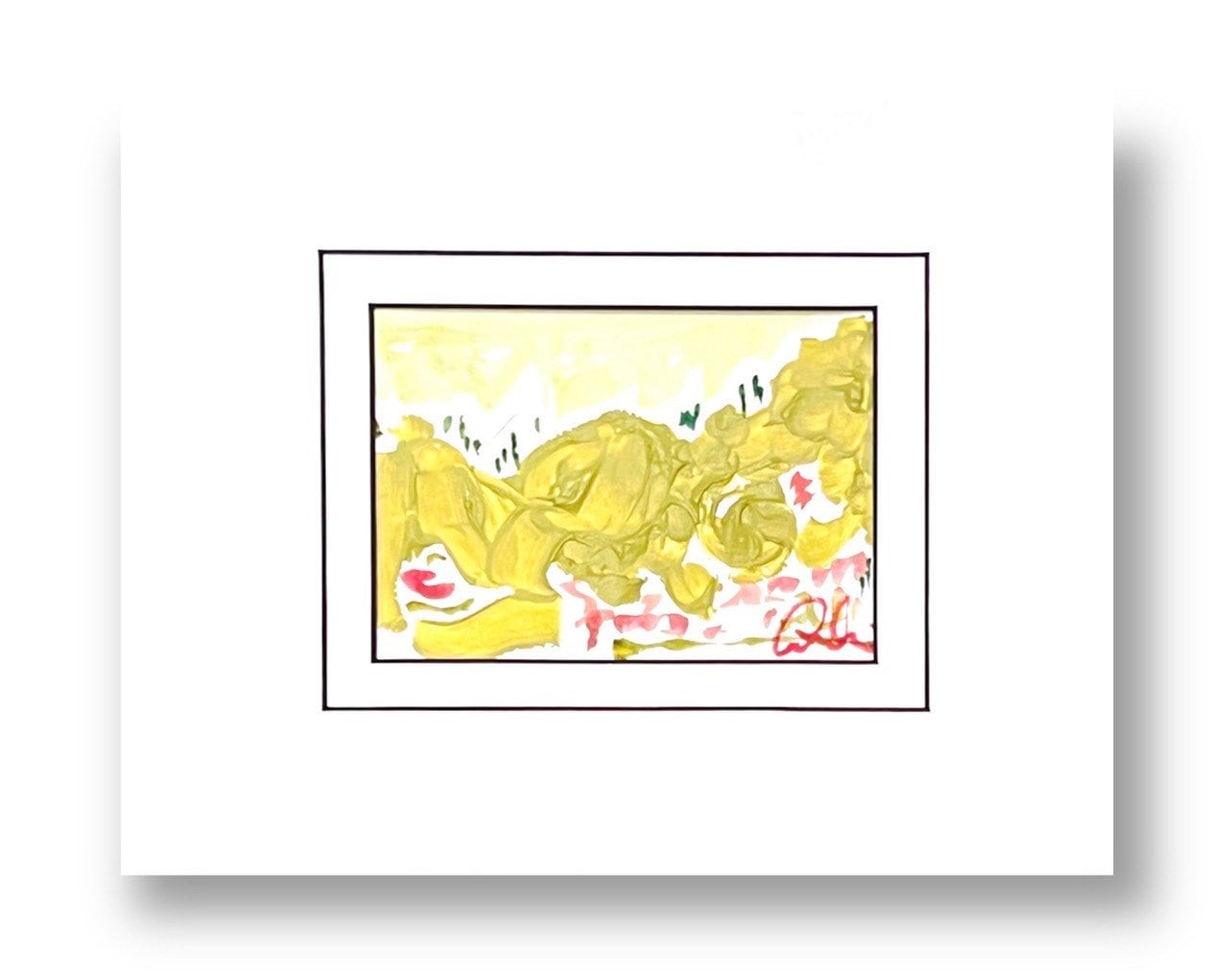 Original Abstract Mixed-Media Painting, Size 4”x6”, Matted in 8”x10”, Ready to Frame, Abstract Artwork, Original Artwork, Small Art, Napa 1
