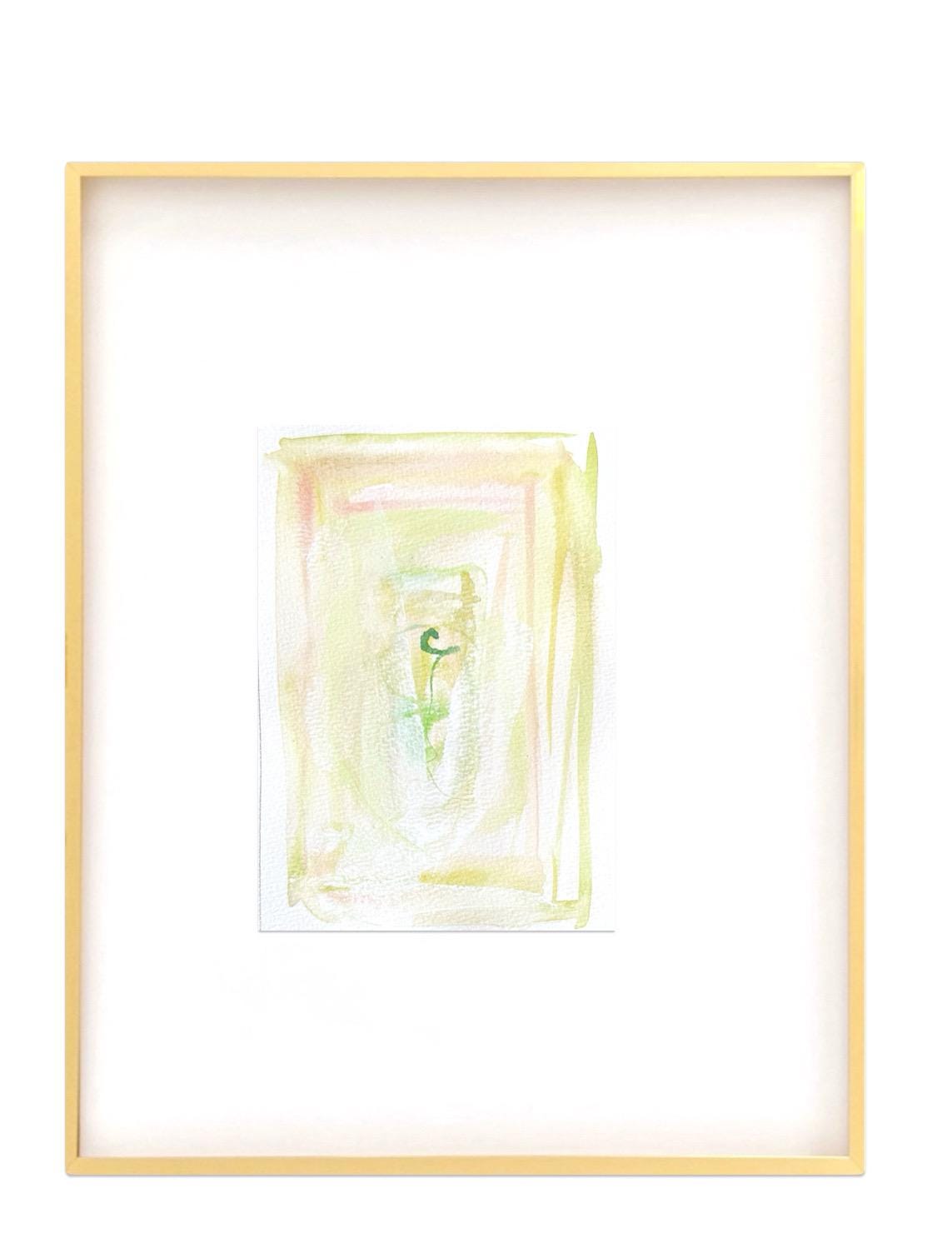 Abstract Watercolor Painting, Set of 3, 5"x7”, White Mat 11”x14”, Abstract Wall Art, Original Watercolor Painting, Turquoise, Pink, Pastel
