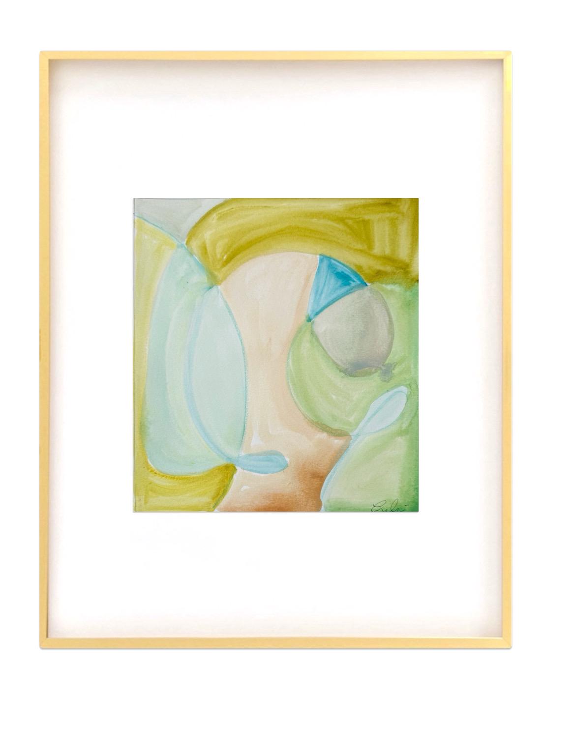 Original Abstract Watercolor Paintings, Set of 3, Framed in 16x20 Gold Metal Gallery Frames, Abstract Artwork, Pastel Art, Watercolor Art