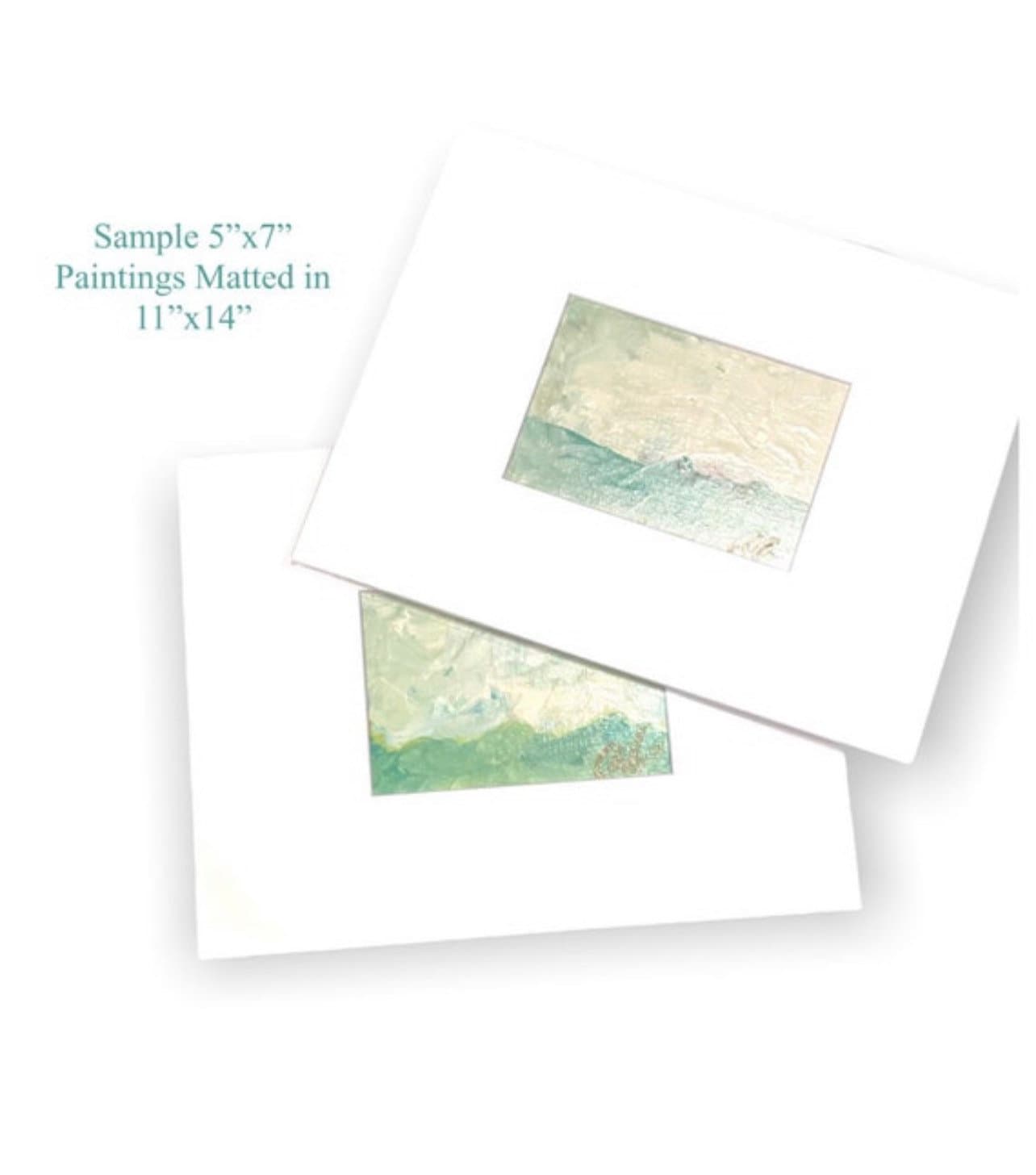 Original Abstract Mixed-Media Painting, Size 4”x6”, Matted in 8”x10”, Ready to Frame, Abstract Artwork, Original Artwork, Small Art, Napa 1