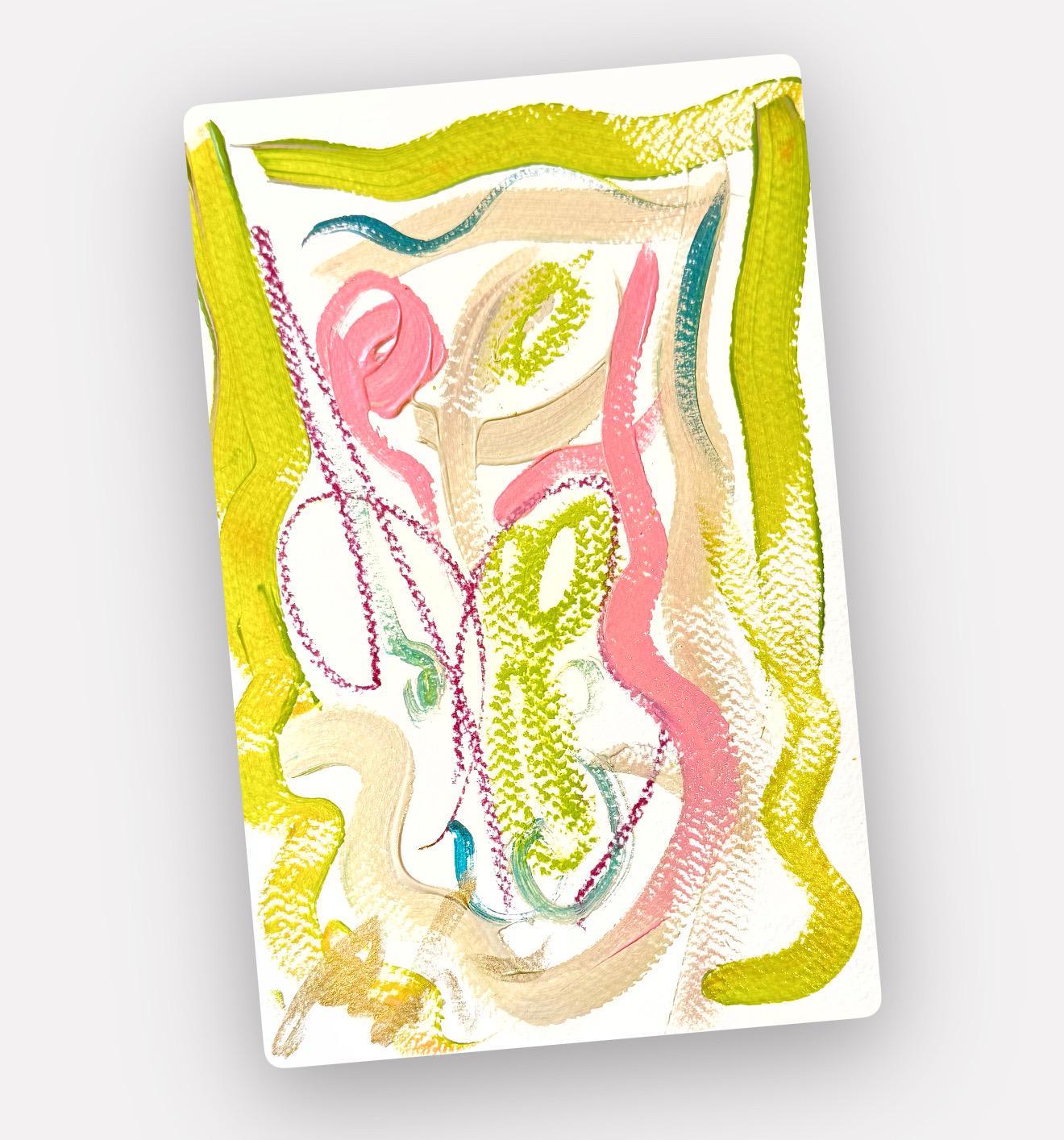 Original Abstract Watercolor Paintings Digital Print, Fine Art Print, Digital Download, Abstract Artwork, Turquoise, Pink, Green, Floral