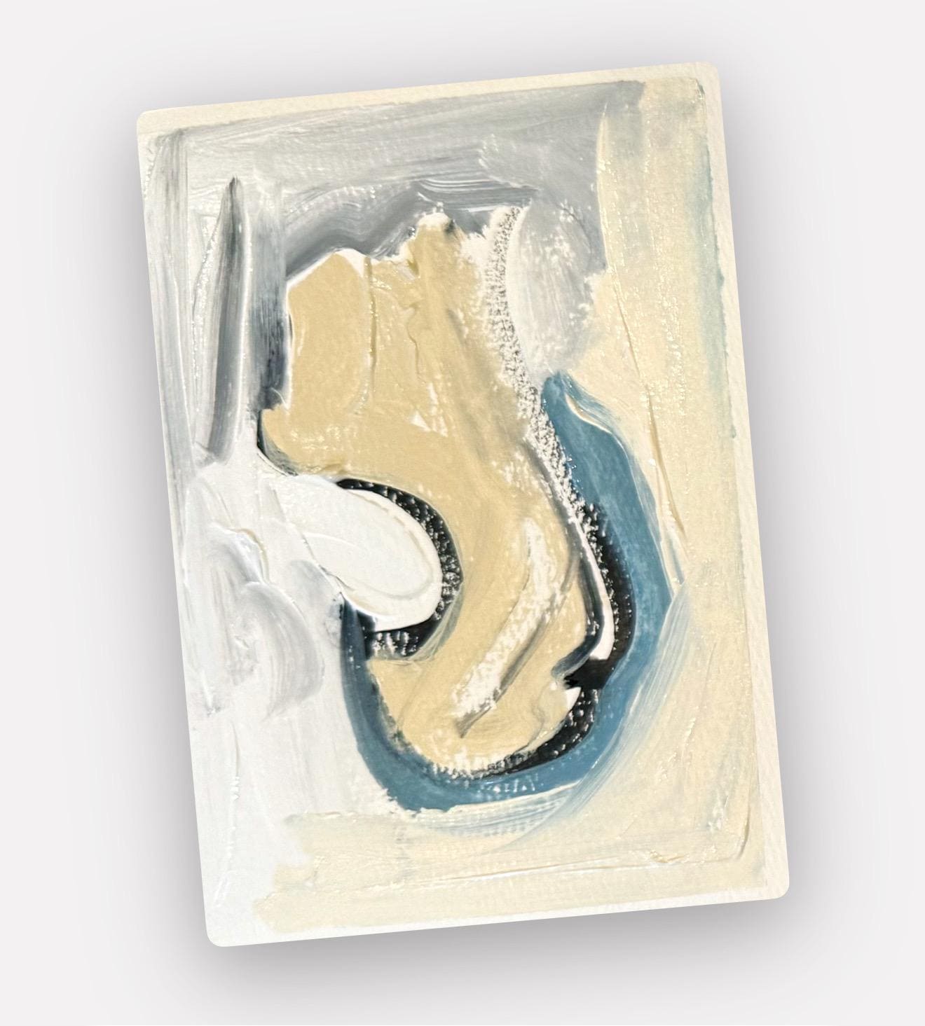 Original Abstract Fine Art Print, Black & White Monochrome Print (5x7)