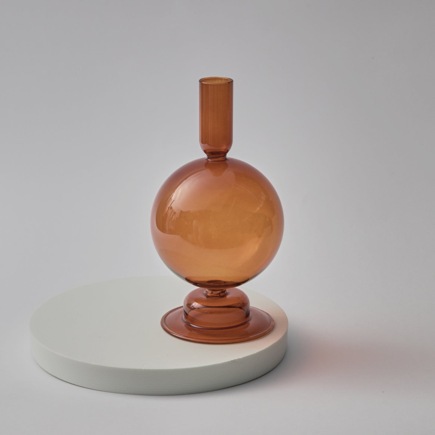 Vintage-Inspired Handblown Glass Candlesticks