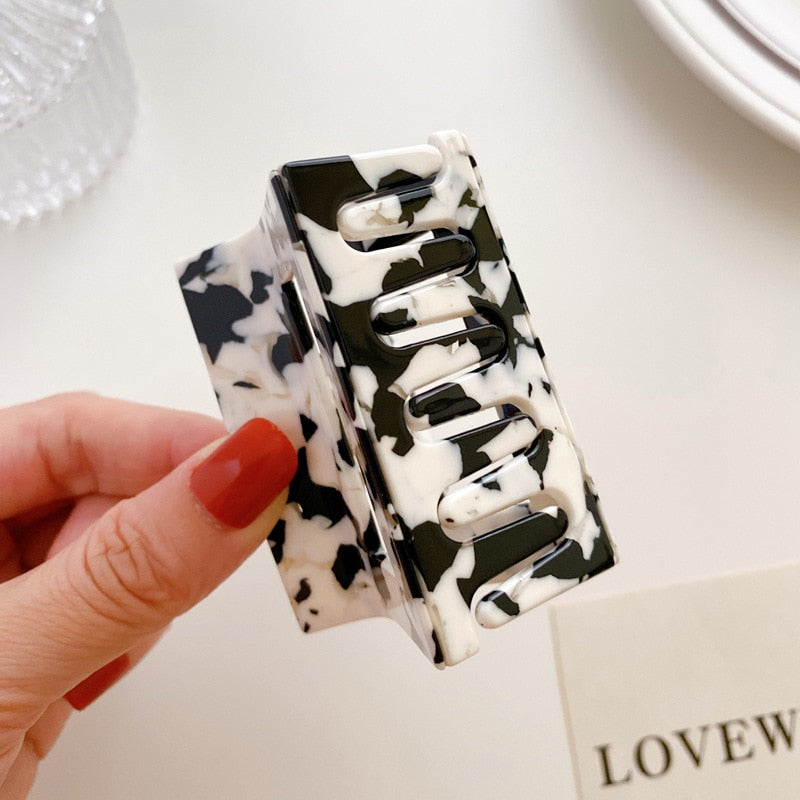 Women's Leopard Print Hair Claw Geometric Hair Clamp