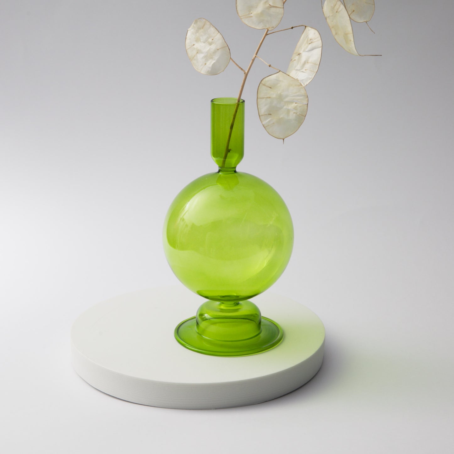 Vintage-Inspired Handblown Glass Candlesticks