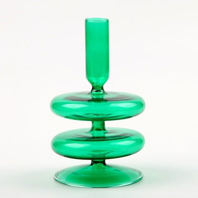 Vintage-Inspired Handblown Glass Candlesticks
