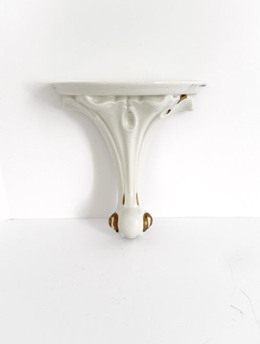 White & Gold Decorative Porcelain Sconce