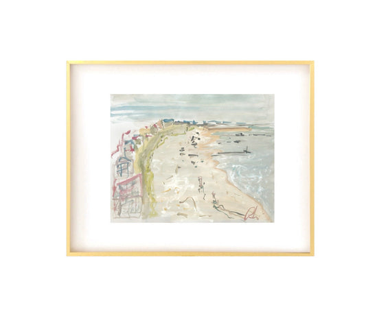 Abstract Watercolor Painting, Original Art, 11x14, Pastel Art, Landscape Abstract Art, Abstract Watercolor Artwork, Framed