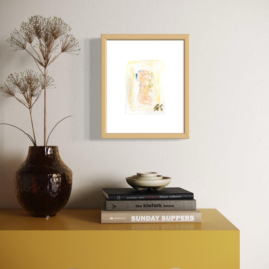 Original Abstract Watercolor Painting, Digital Print, Digital Download, Blue, Pink, and Green, 4x6