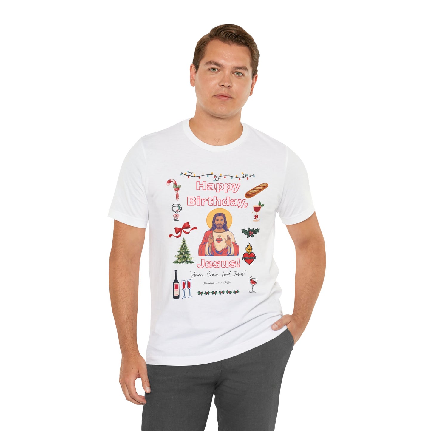 Happy Birthday Jesus T-Shirt — Christmas Religious Holiday Tee
