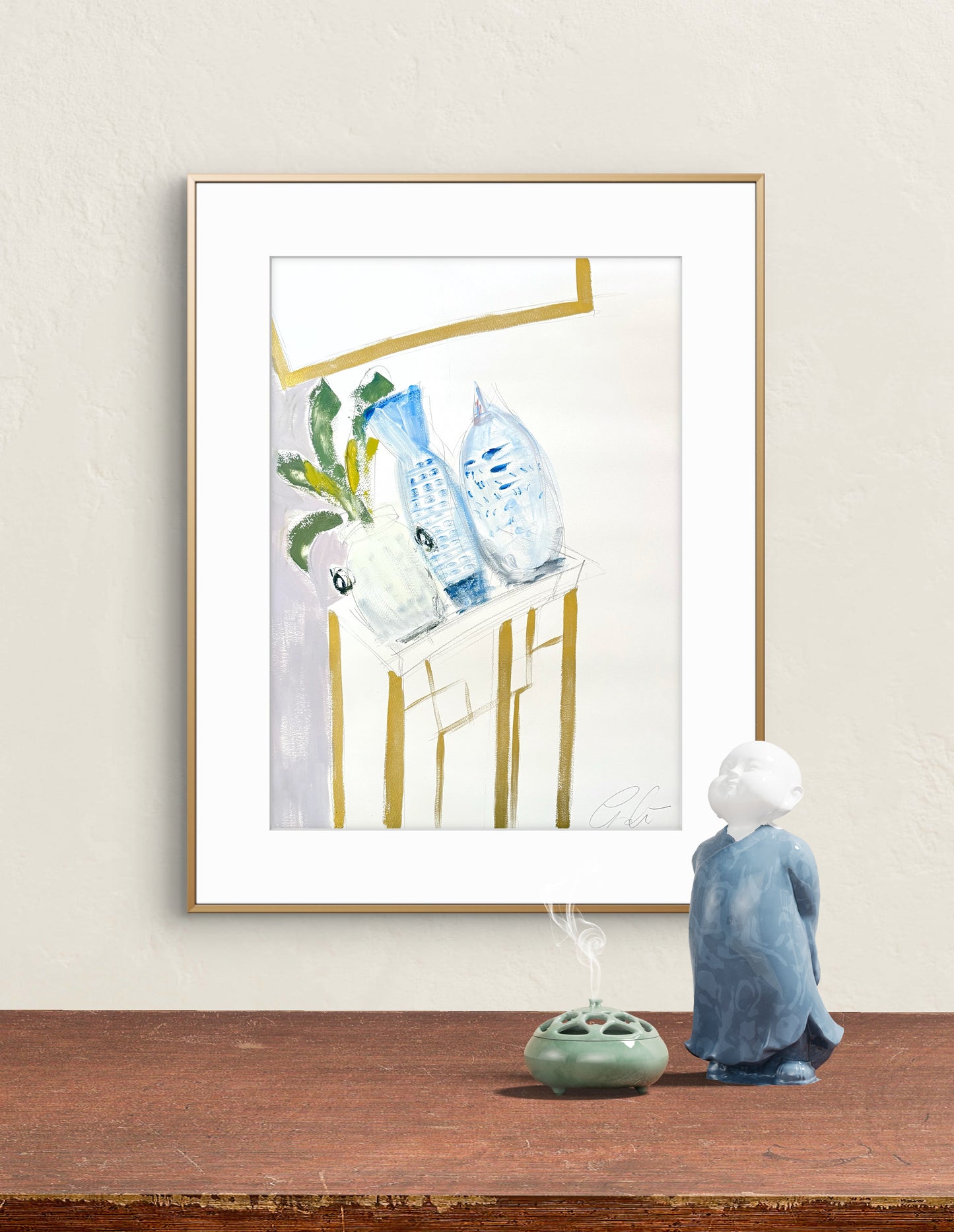 Original Abstract Oil Painting Giclee Fine Art Print, size 30”x40.