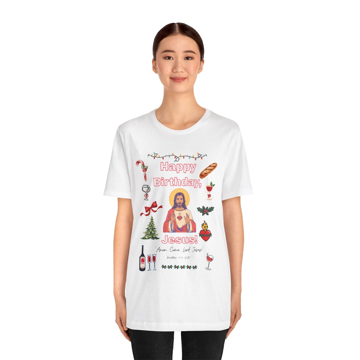 Happy Birthday Jesus T-Shirt — Christmas Religious Holiday Tee