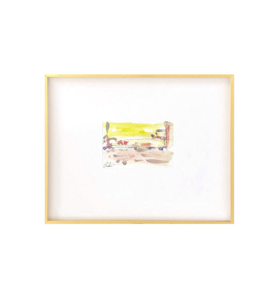 Original Abstract Mixed-Media Painting, Size 4”x6”, Matted in 8”x10”, Ready to Frame, Abstract Artwork, Original Artwork, Coastal Art