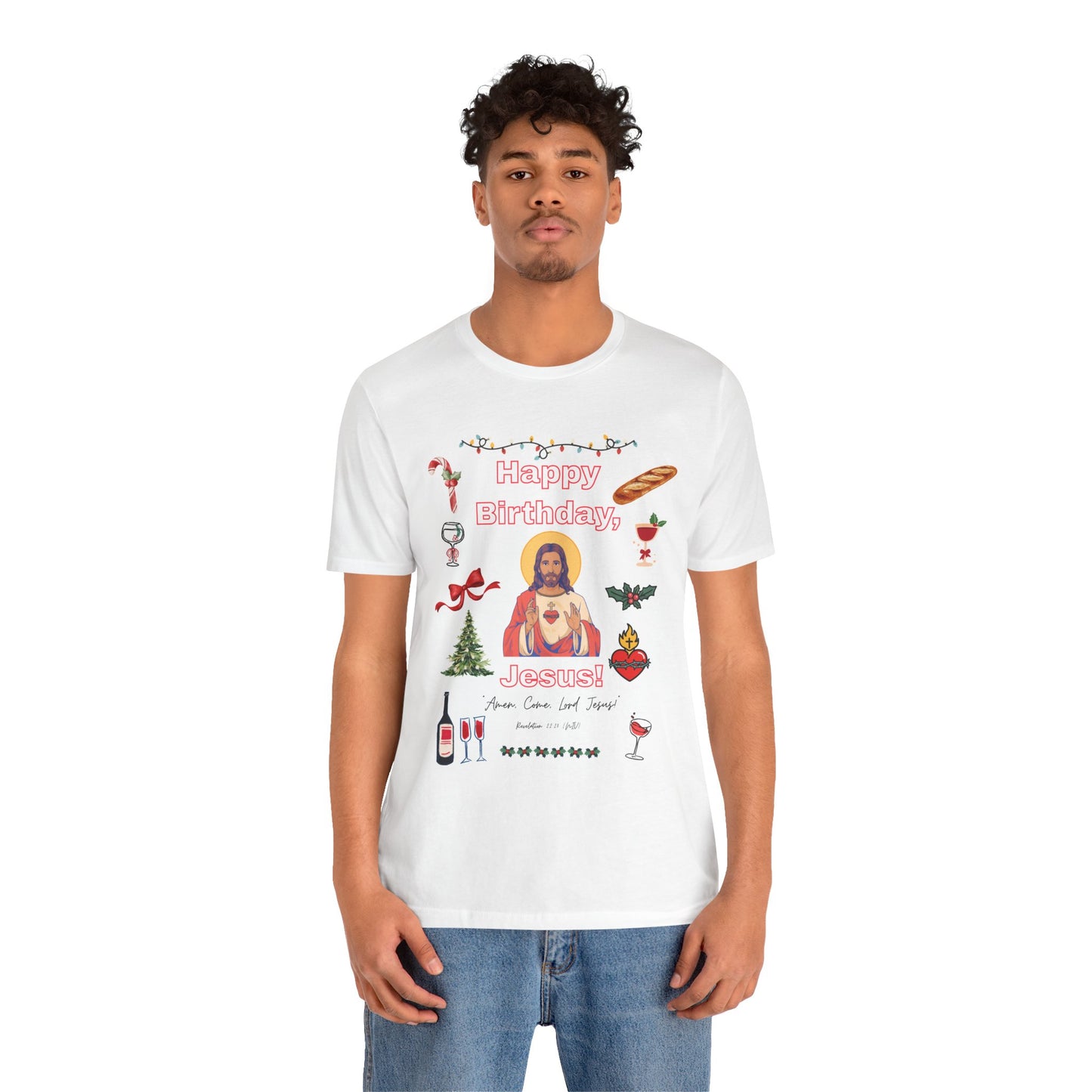 Happy Birthday Jesus T-Shirt — Christmas Religious Holiday Tee