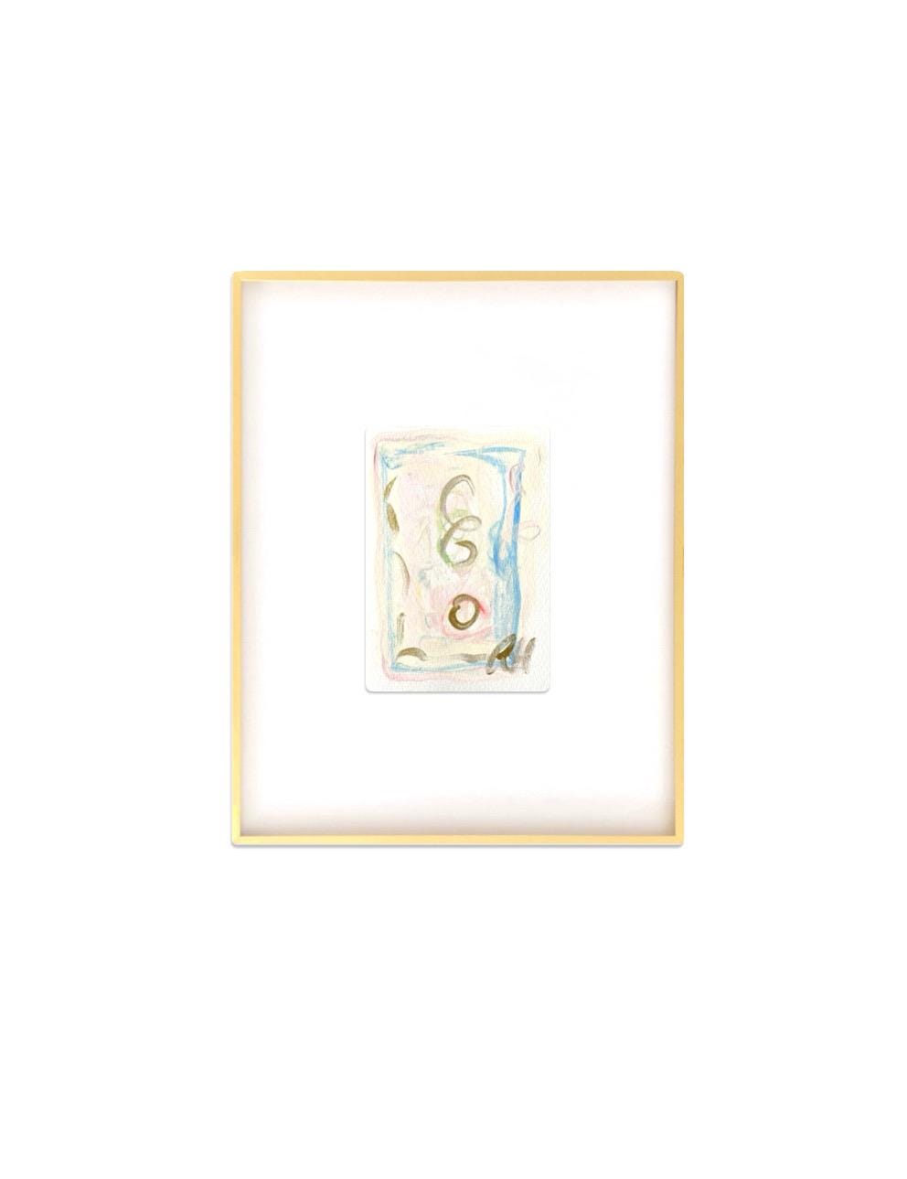 Original Abstract Watercolor Painting, Digital Print, Digital Download, Blue, Pink, and Green, 5x7