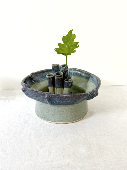 Handmade Blue & Green Ceramic Vase