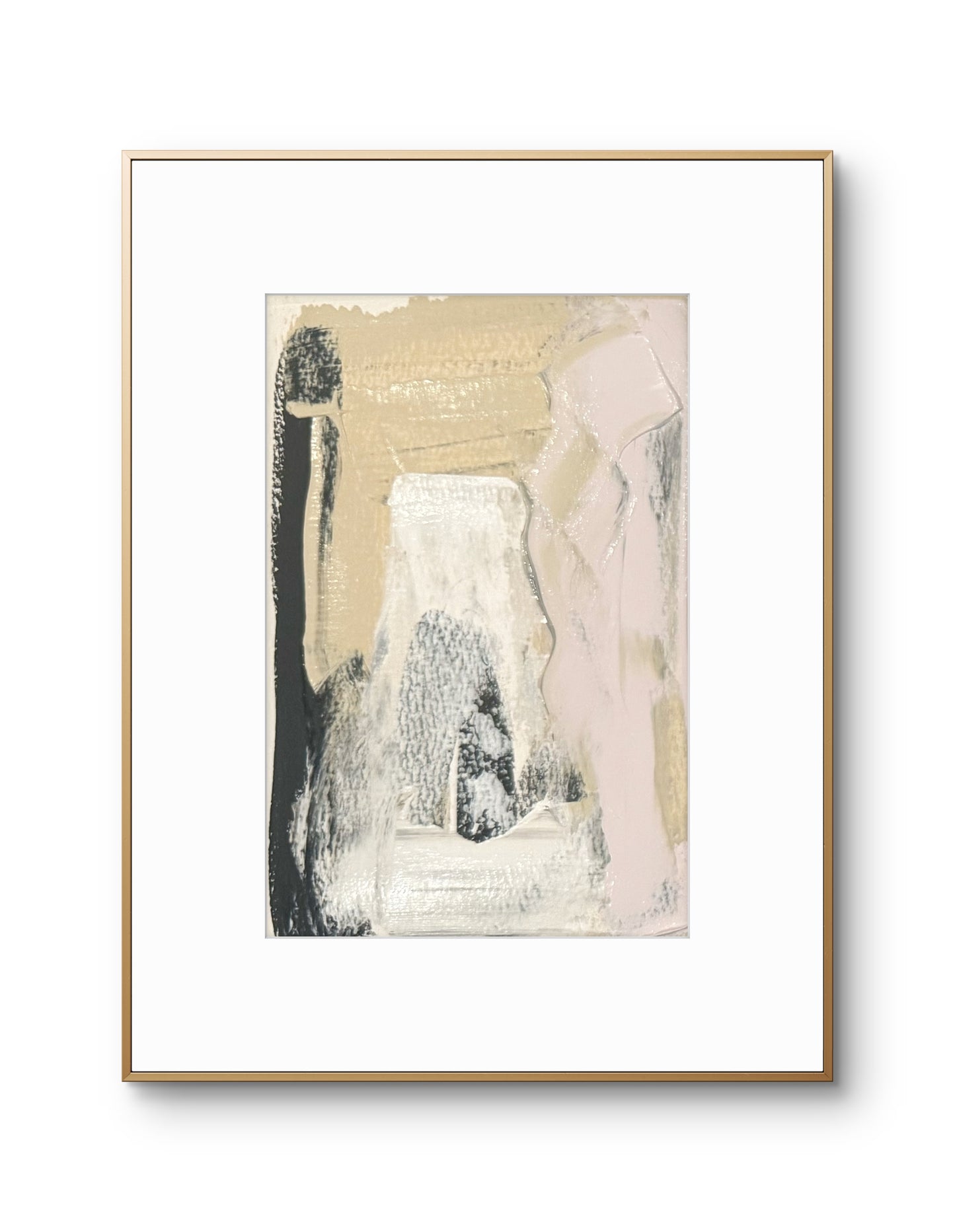 Original Abstract Fine Art Print, Black & White Monochrome Print (5x7)