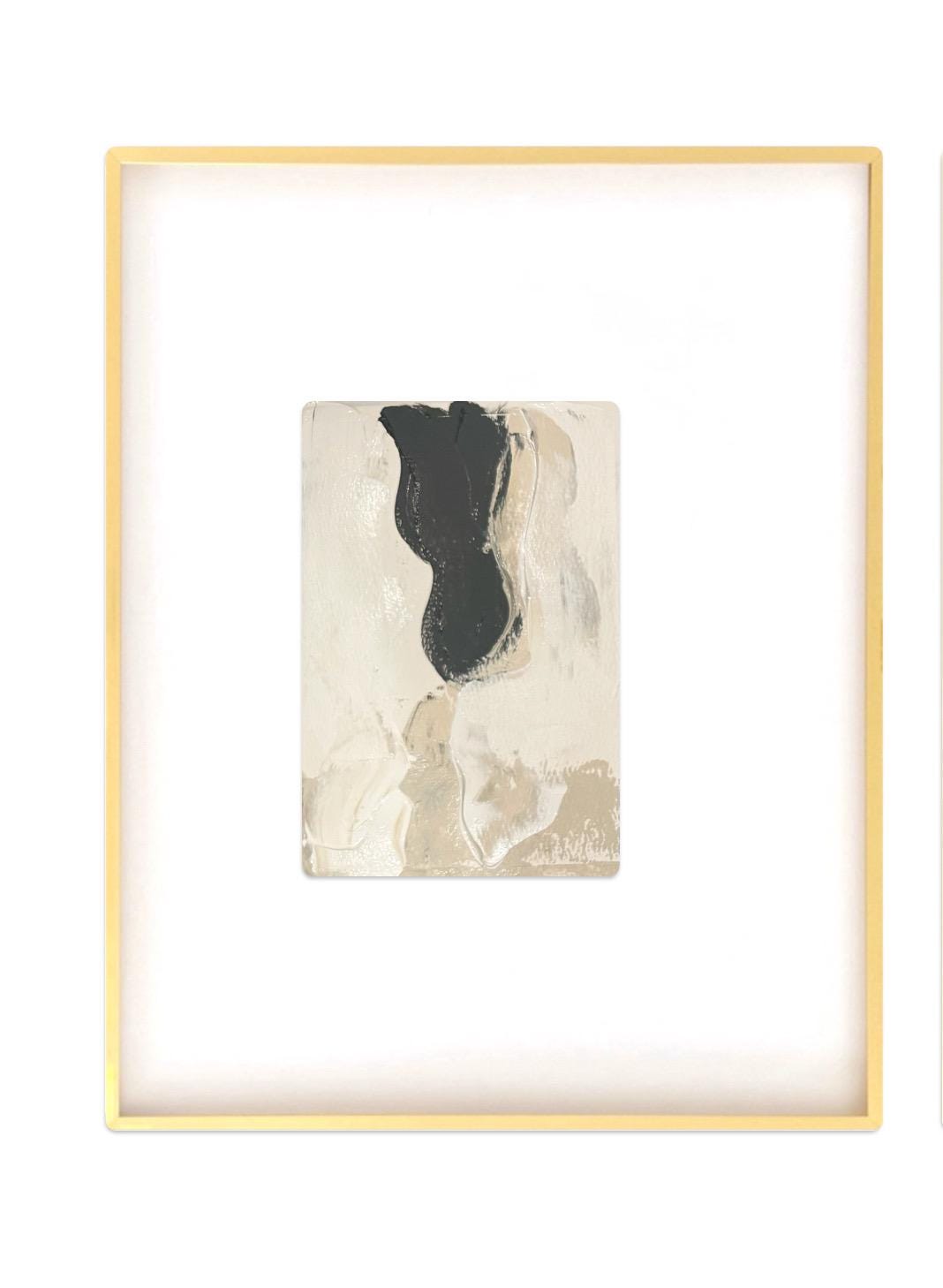 Original Abstract Fine Art Print, Black, White, & Taupe Monochrome Prints, Pair (5x7), Abstract Artwork