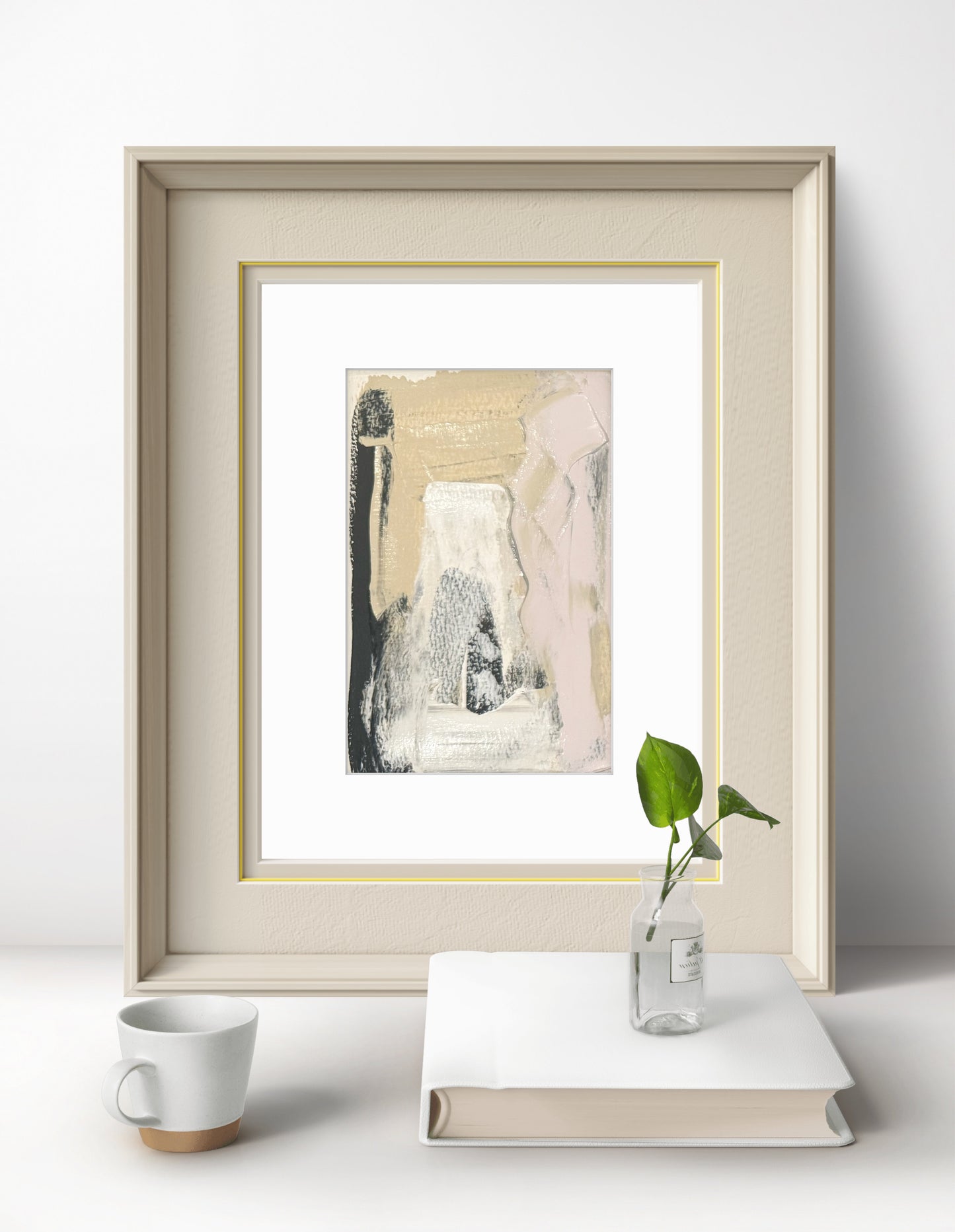 Original Abstract Fine Art Print, Black & White Monochrome Print (5x7)