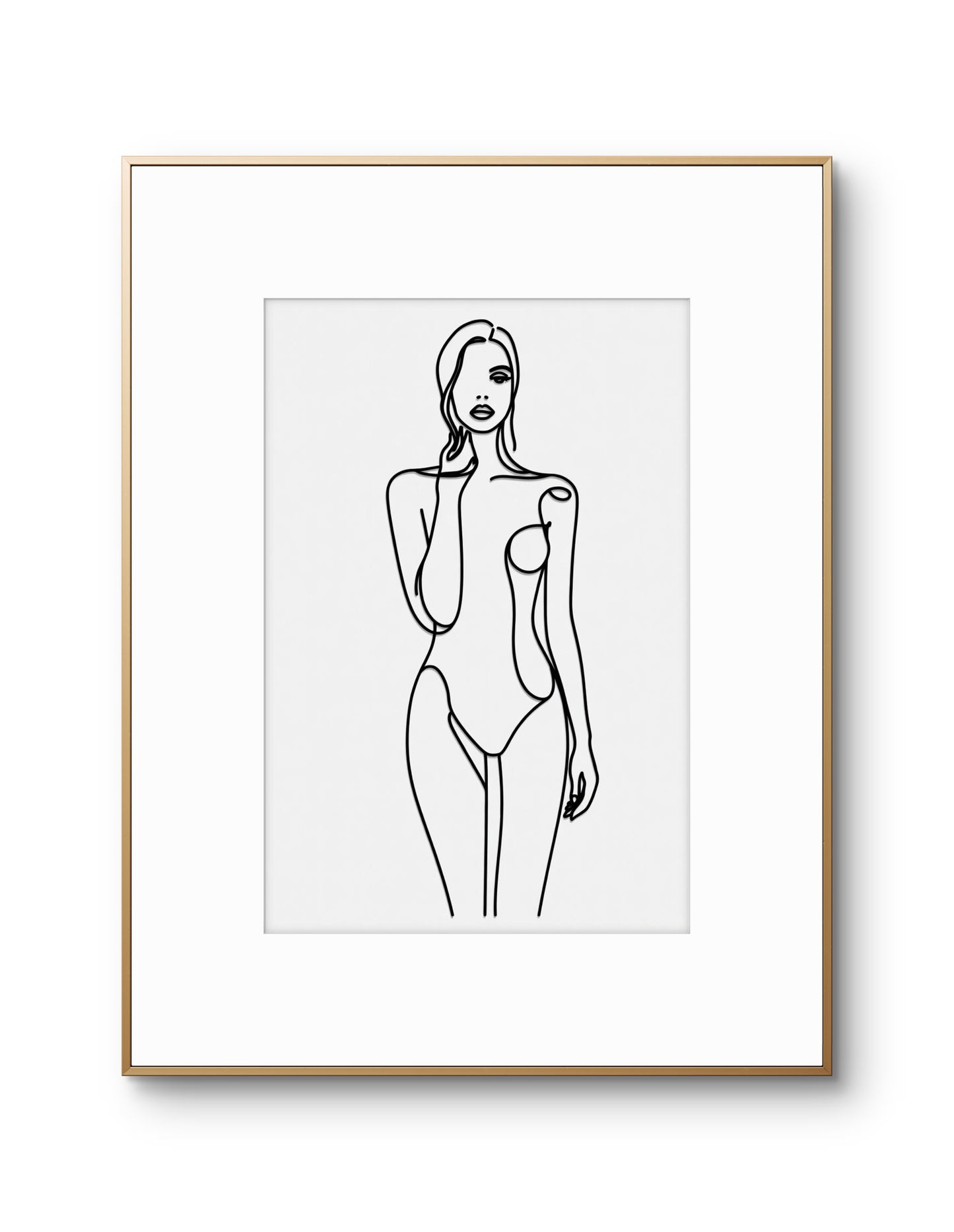 Minimalist Nude Figure Oversized Art Print, Modern Figure Drawing, Female Nude Figure Art, Abstract Nude Figure, Black & White Line Art