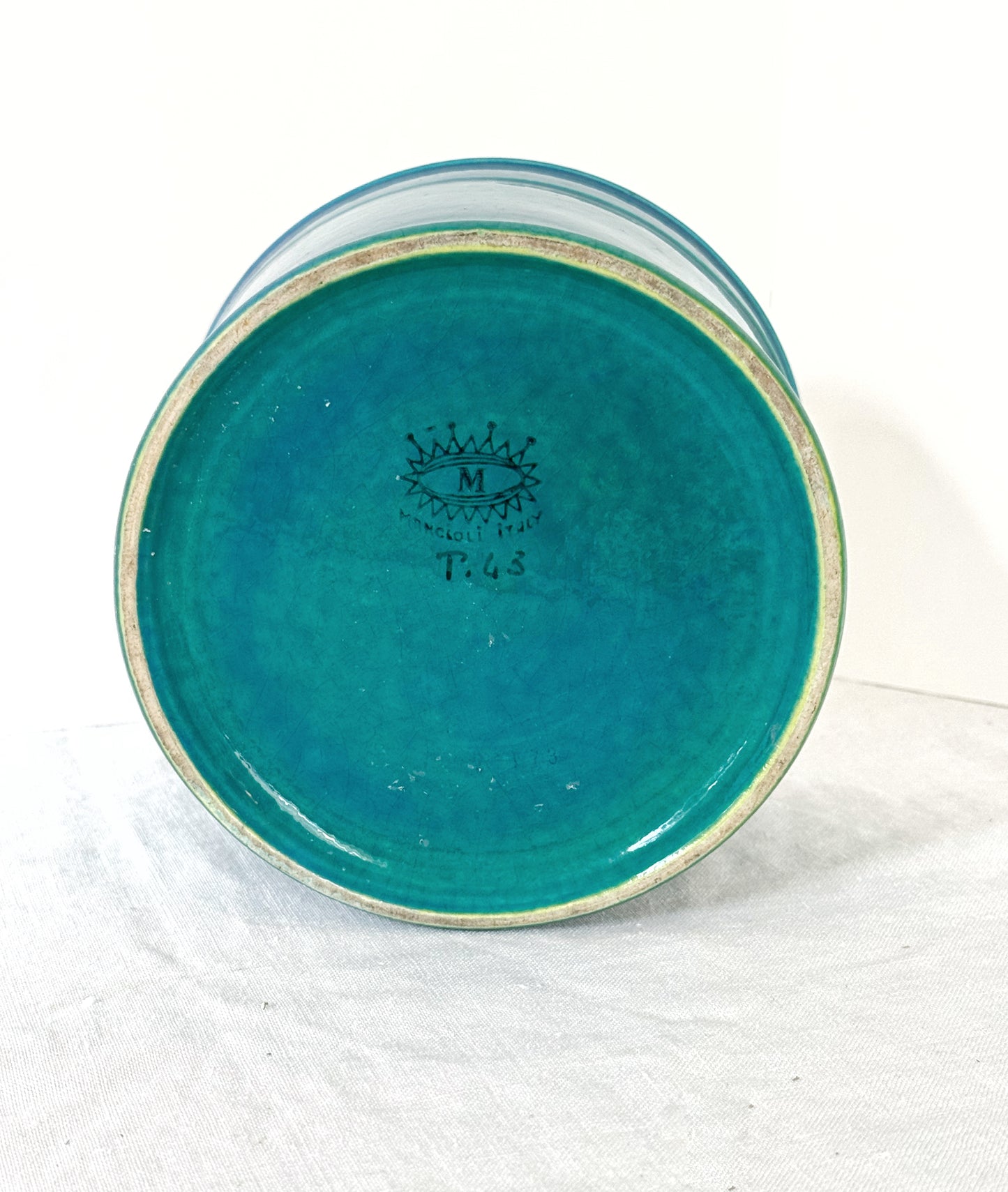Vintage Turquoise Wine Canister