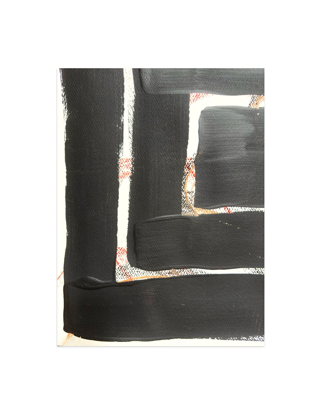 Large Original Abstract Mixed Media Painting on Paper, Size 18”x24”, Black & White Painting, Original Artwork, Minimalist Art, Neutral Art