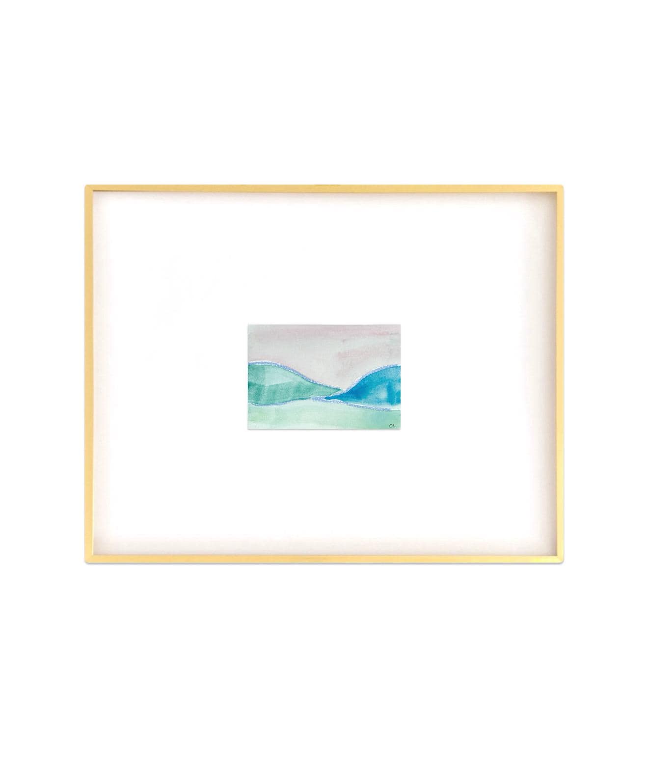 Original Abstract Watercolor Landscape Painting, Digital Print, Digital Download, Blue, Green, and Lavender, Abstract Artwork