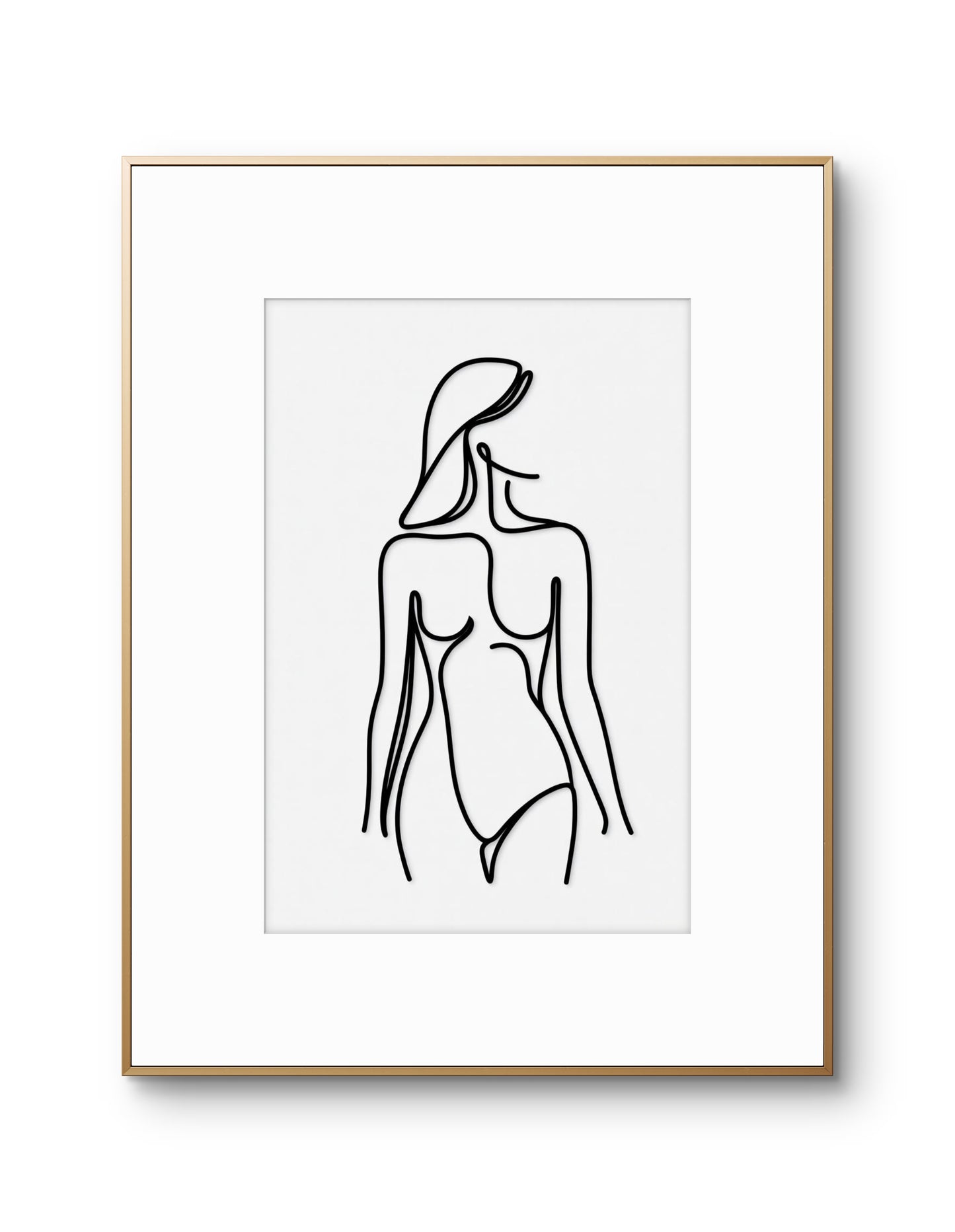 Minimalist Nude Figure Oversized Art Print, Modern Figure Drawing, Female Nude Figure Art, Abstract Nude Figure, Black & White Line Art