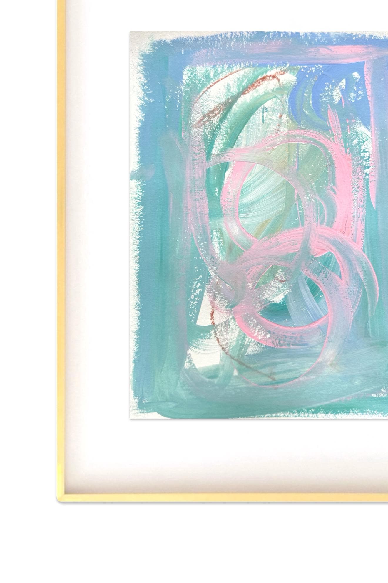 Original Abstract Watercolor Painting, Digital Print, Digital Download, Turquoise, Pink, Green, 8x10, Abstract Artwork