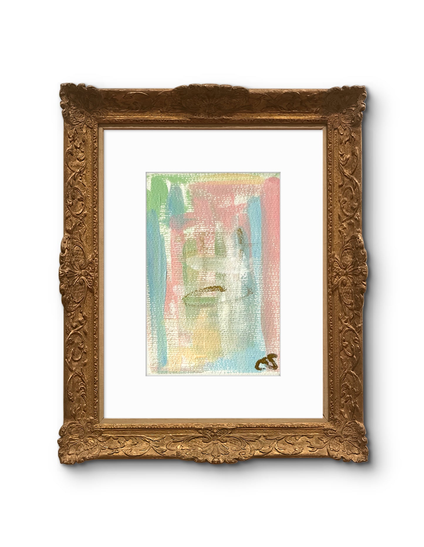 Original Abstract Watercolor Painting, Digital Print, Digital Download, Blue, Pink, and Green, 4x6, Abstract Artwork