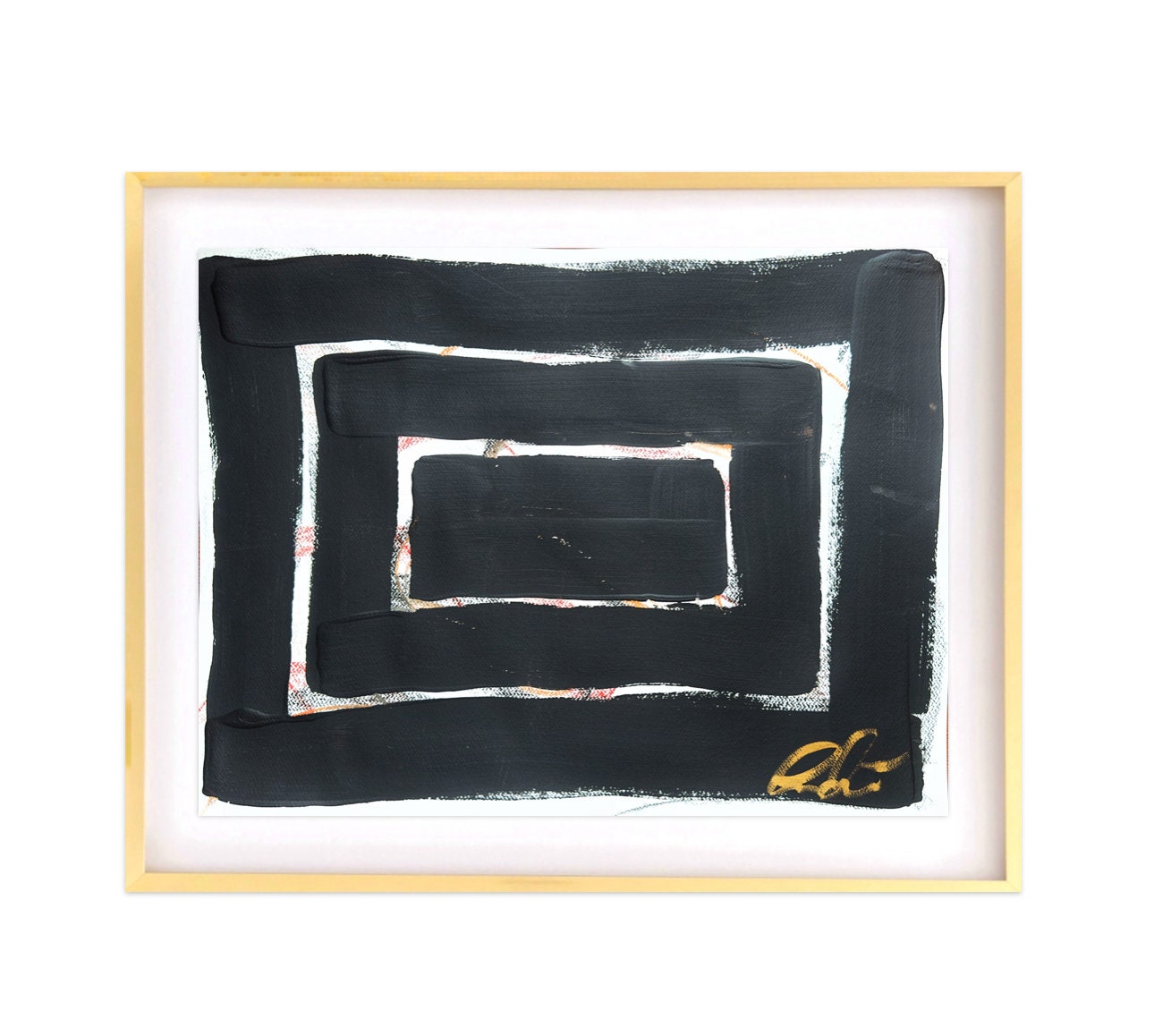 Large Original Abstract Mixed Media Painting on Paper, Size 18”x24”, Black & White Painting, Original Artwork, Minimalist Art, Neutral Art