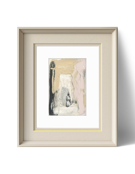 Original Abstract Fine Art Print, Black & White Monochrome Print (5x7)