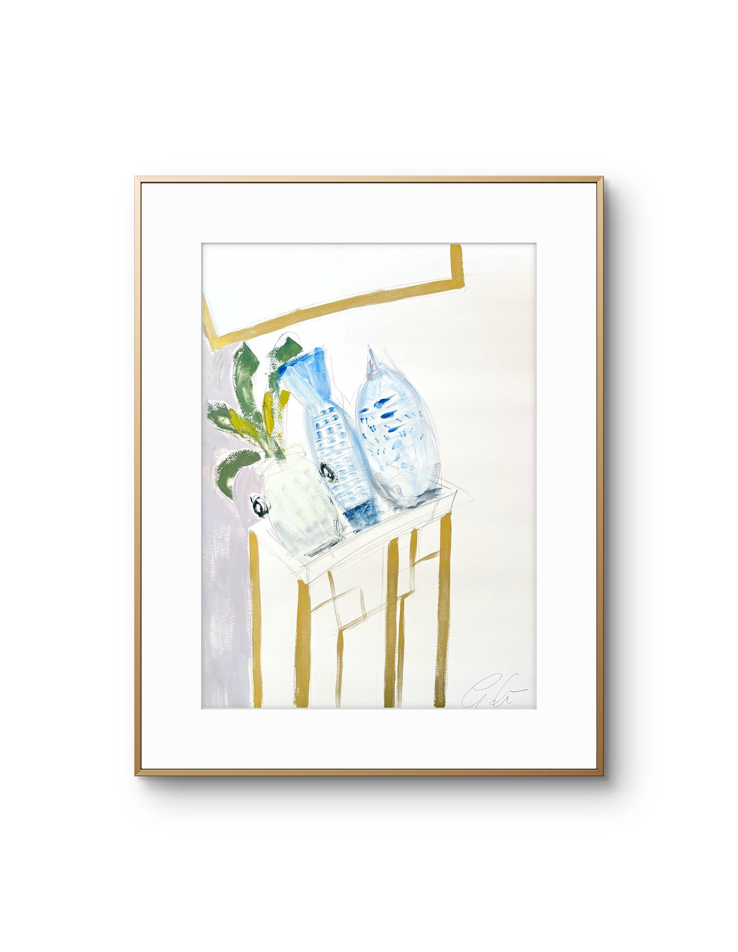 Original Abstract Oil Painting Giclee Fine Art Print, size 30”x40.