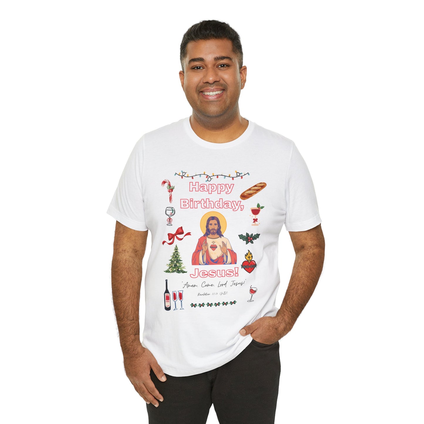 Happy Birthday Jesus T-Shirt — Christmas Religious Holiday Tee