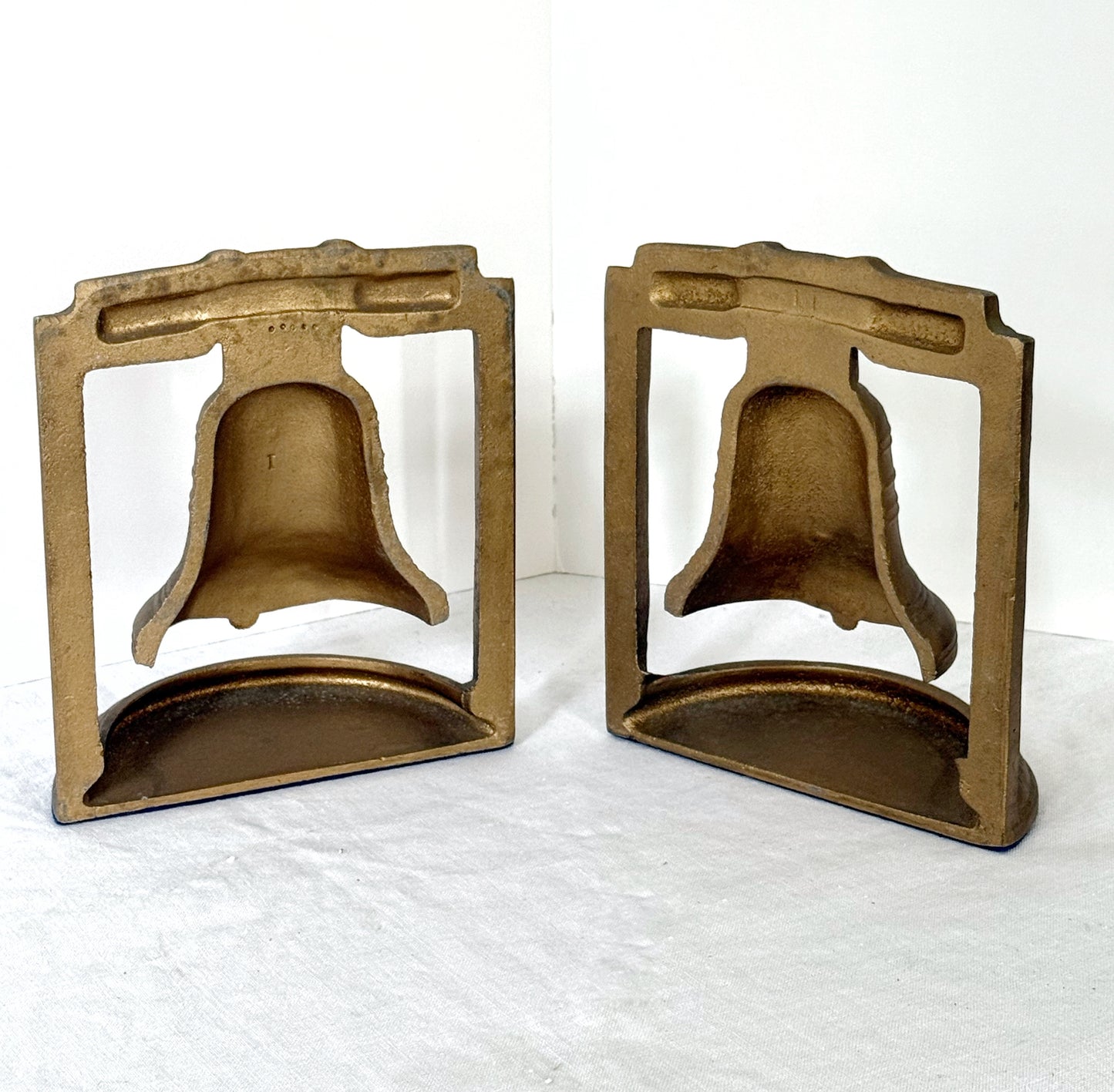 Vintage Brass Bell Shaped Bookends