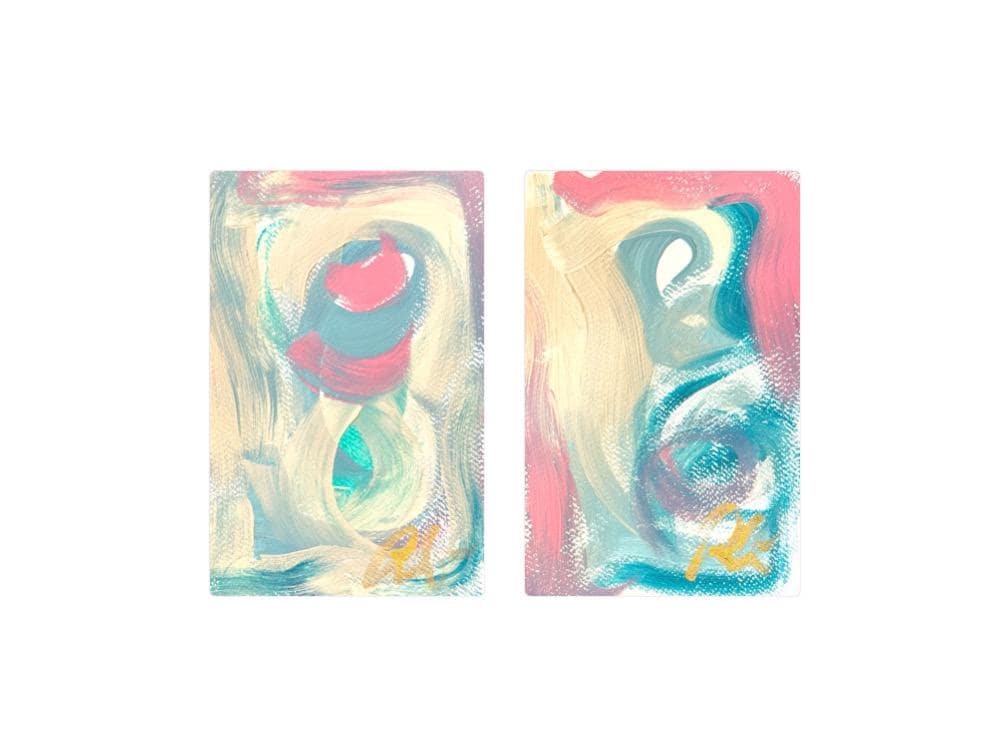 Original Abstract Watercolor Paintings Digital Print, Fine Art Print, Digital Download, Abstract Artwork, Pink, Blue, Green, 8x10