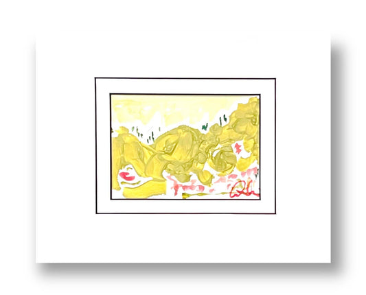 Original Abstract Mixed-Media Painting, Size 4”x6”, Matted in 8”x10”, Ready to Frame, Abstract Artwork, Original Artwork, Small Art, Napa 1
