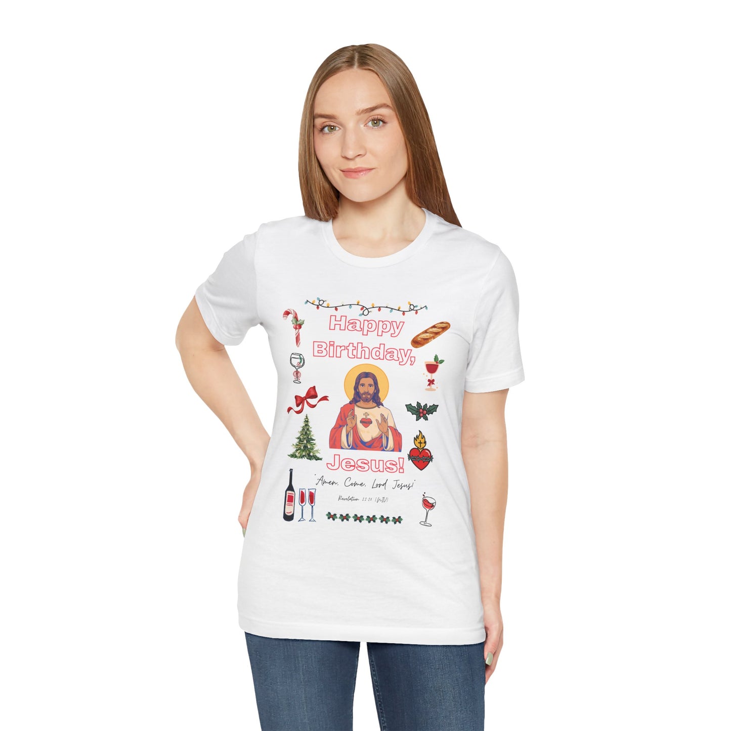 Happy Birthday Jesus T-Shirt — Christmas Religious Holiday Tee